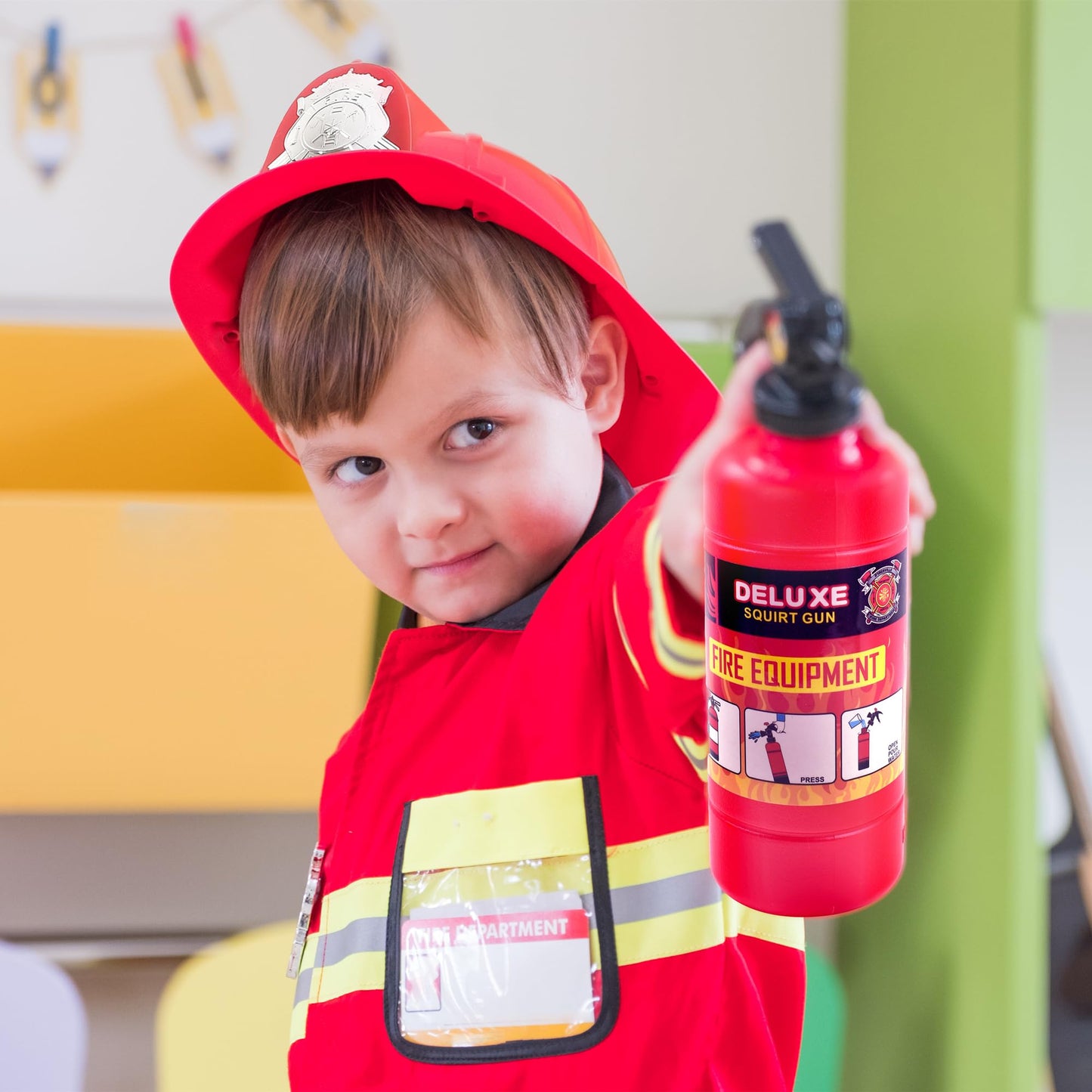 Udekit Firemen Costume for Kids – Fire Chief Dress-Up (Ages 2–4)