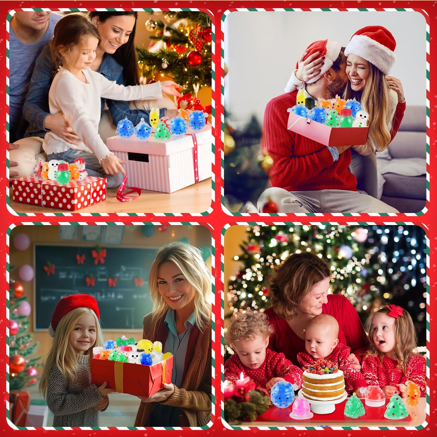 UDZRL 24-Piece Christmas Stress Balls — Squeeze Toys for Stockings, Party Favors & Gifts