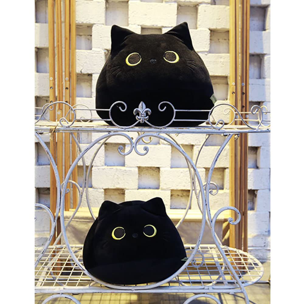 UEncounter Black Cat Plush Toy – 55cm Soft Cat Pillow, Cute Gift for Kids, Girlfriend & Baby Girls