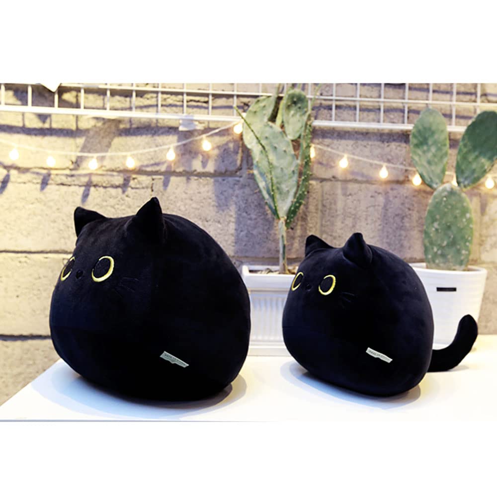 UEncounter Black Cat Plush Toy – 55cm Soft Cat Pillow, Cute Gift for Kids, Girlfriend & Baby Girls