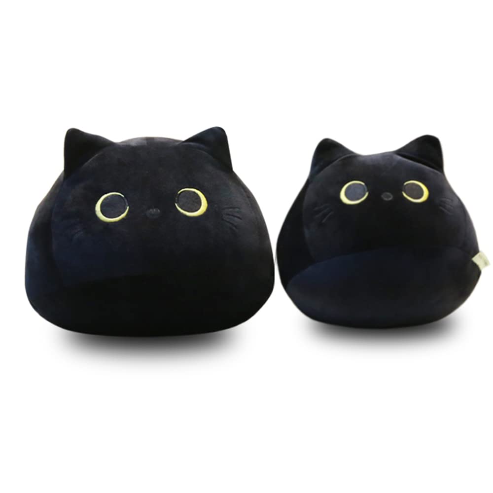 UEncounter Black Cat Plush Toy – 55cm Soft Cat Pillow, Cute Gift for Kids, Girlfriend & Baby Girls