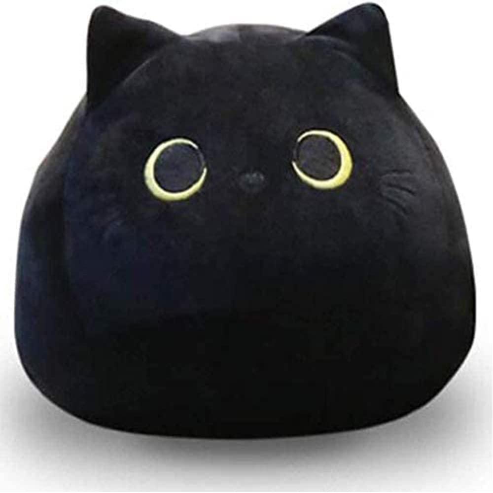 UEncounter Black Cat Plush Toy – 55cm Soft Cat Pillow, Cute Gift for Kids, Girlfriend & Baby Girls