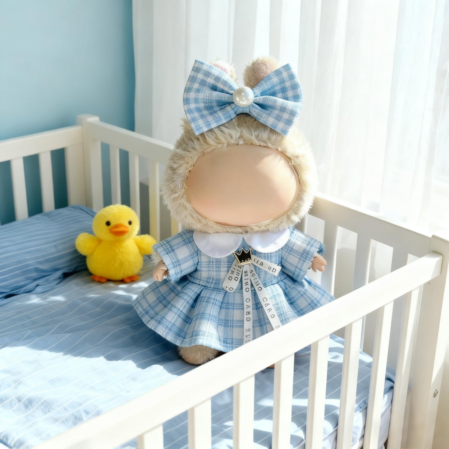 Ueuo Labubu 17cm Doll Dress Set – Outfit & Hairpin (Style R)