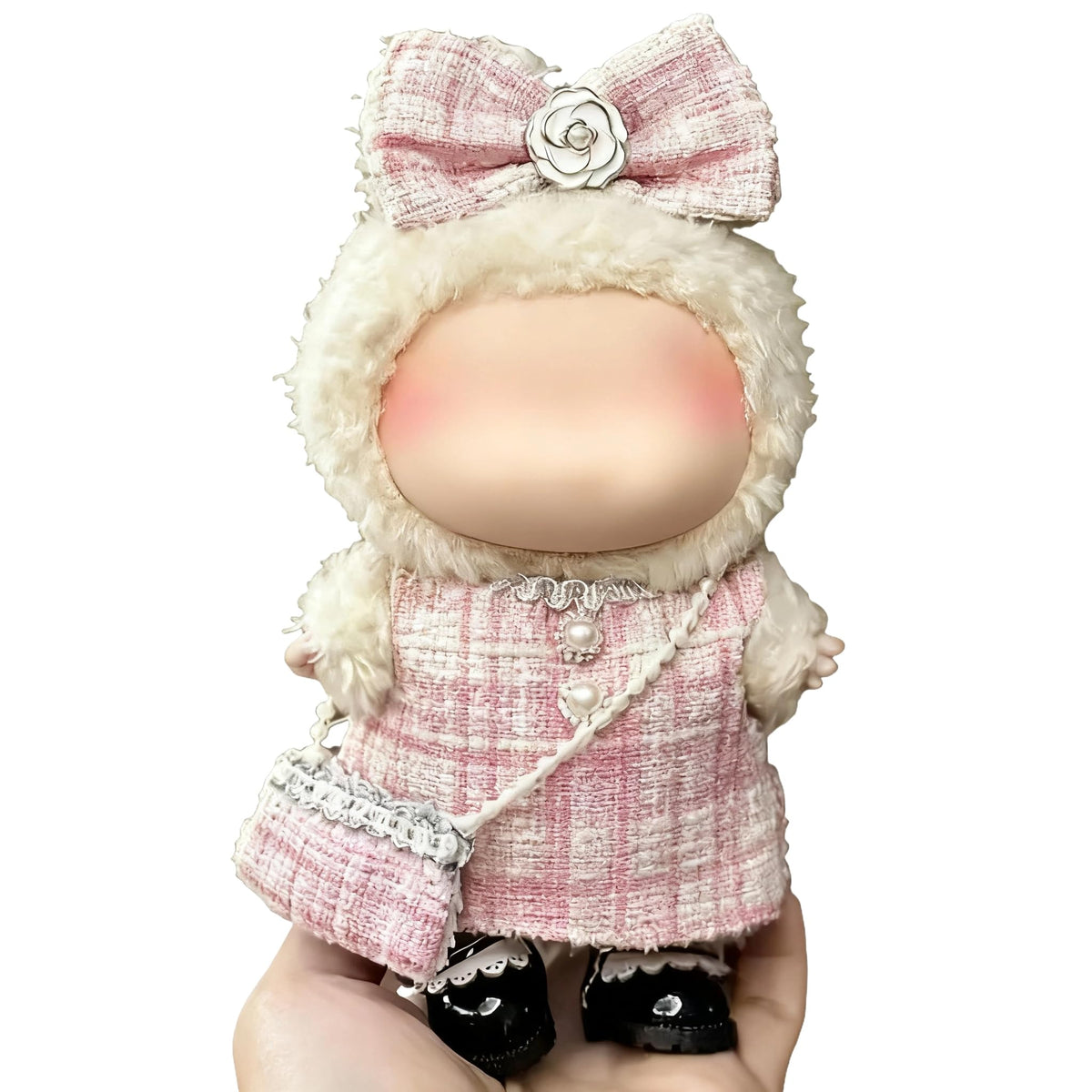 Ueuo LABUBU 17cm Doll Outfit Set – Dress, Hairpin & Mini Bag (Style J)