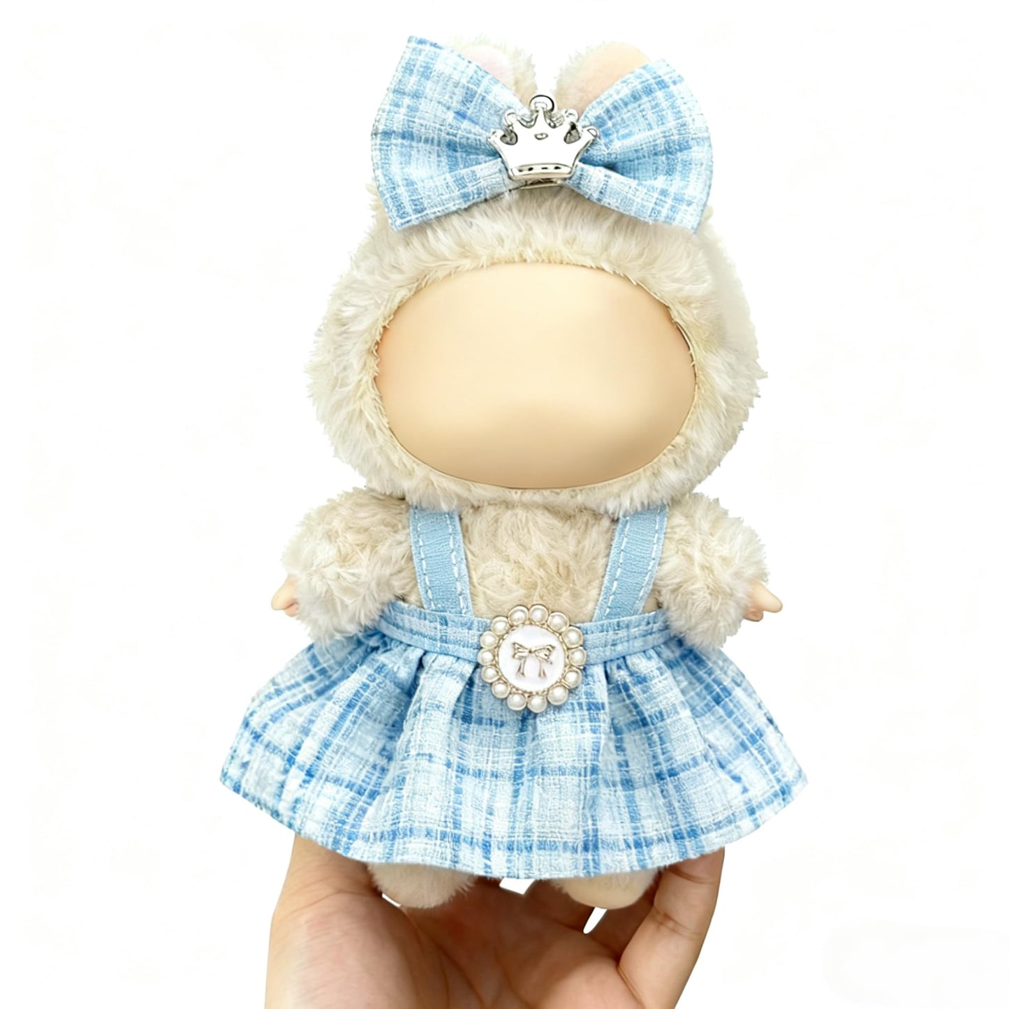 Ueuo Labubu 17cm Doll Outfit – Dress & Hairpin Set (Style C)