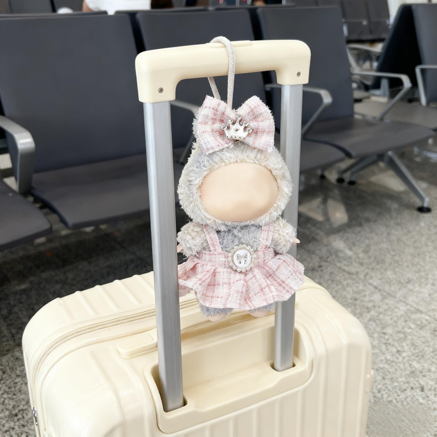 Ueuo Labubu 17cm Doll Clothes Set – Style D Dress & Hairpin for LABUBU