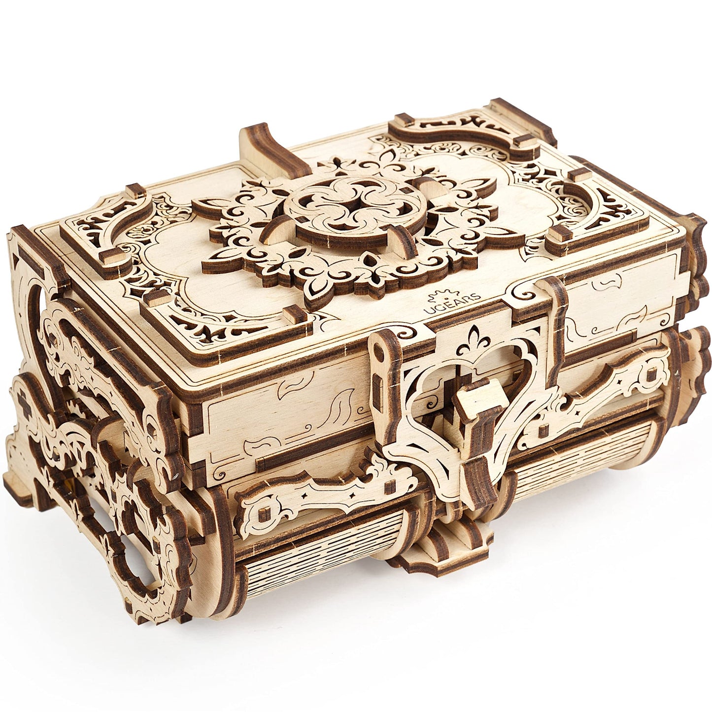 UGEARS Antique Box – 3D Wooden Puzzle for Adults (Jewelry Box)