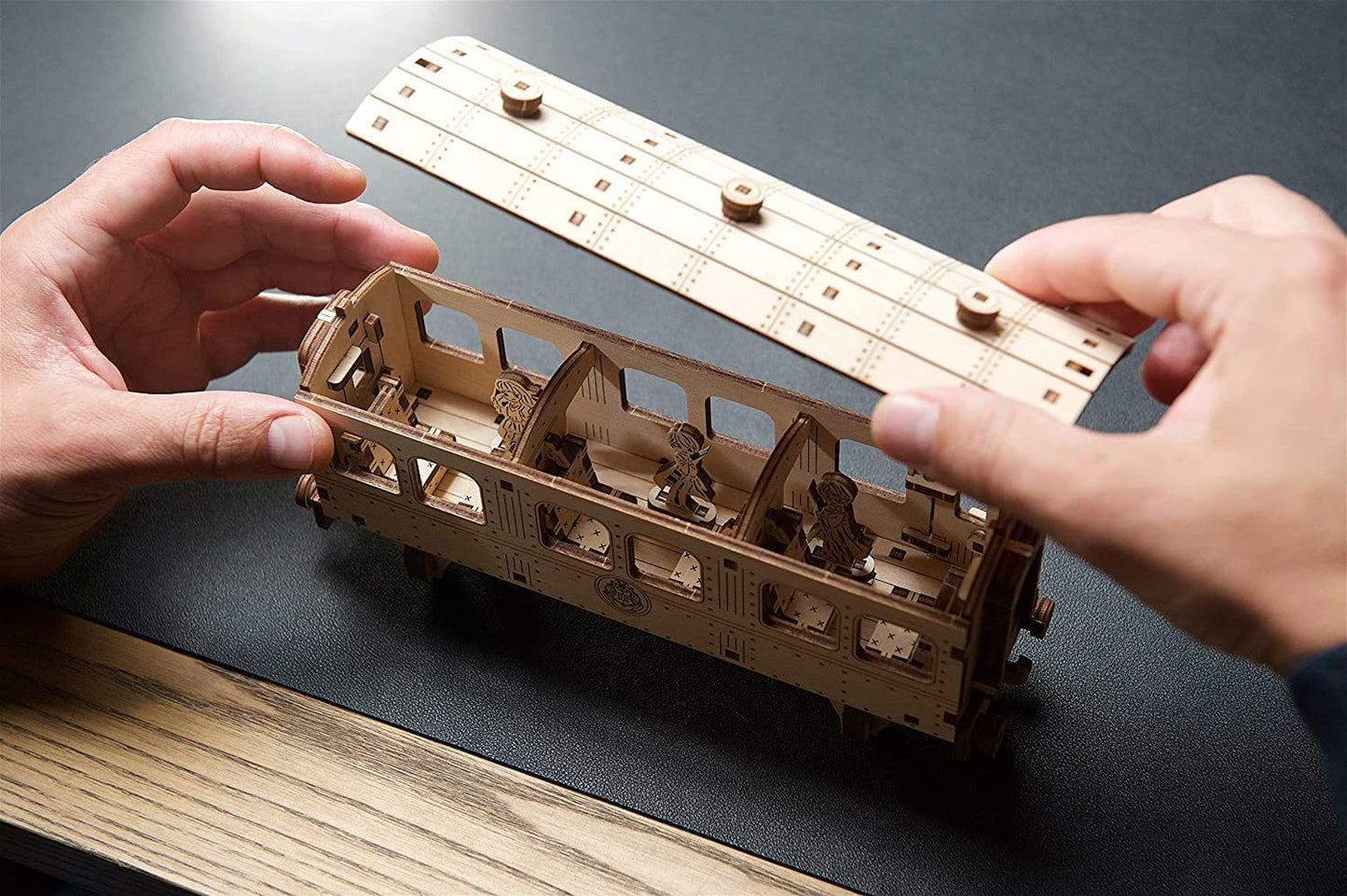 UGEARS Hogwarts Express 3D Puzzle – Buildable Wooden Model Train Kit