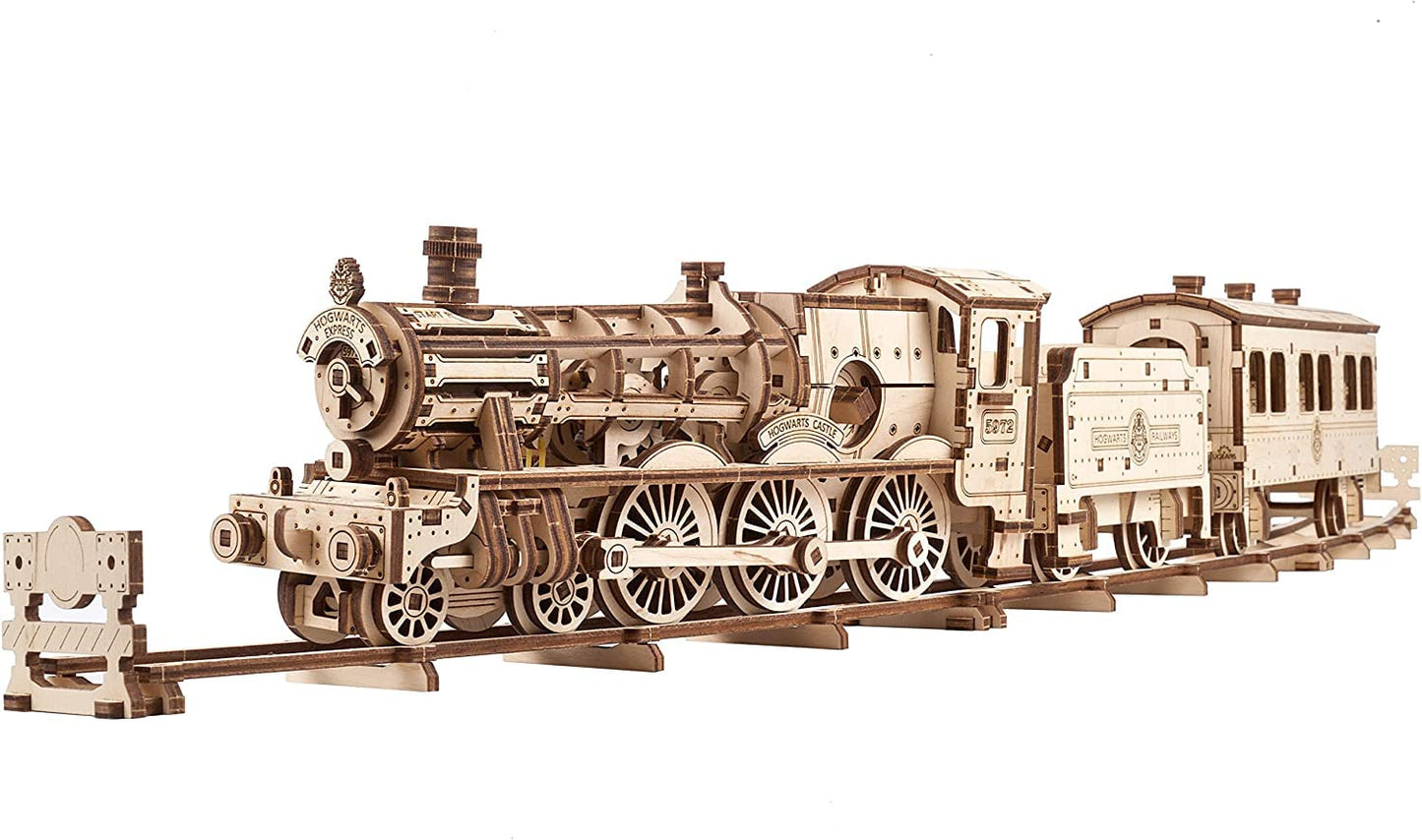 UGEARS Hogwarts Express 3D Puzzle – Buildable Wooden Model Train Kit