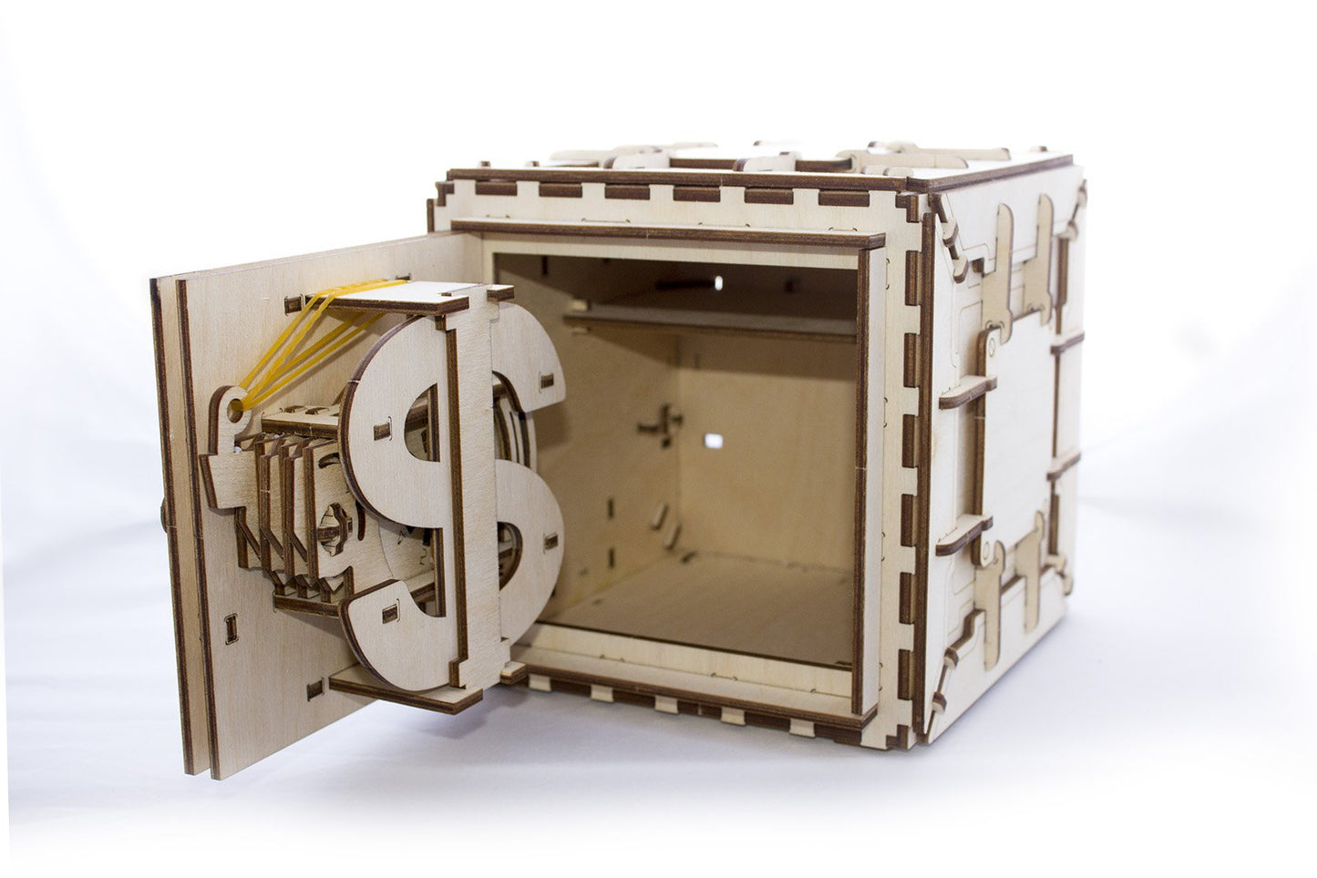 UGEARS Model Safe Kit – 3D Wooden Puzzle Safe Box for Adults | DIY Brain Teaser and Display Piece