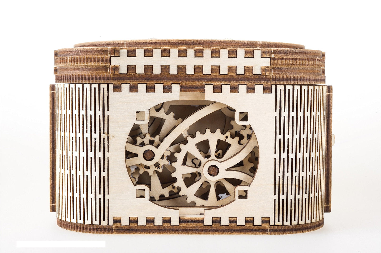 UGEARS Treasure Box with Key – 3D Wooden Puzzle for Adults, Hidden Compartment & Gear Mechanisms