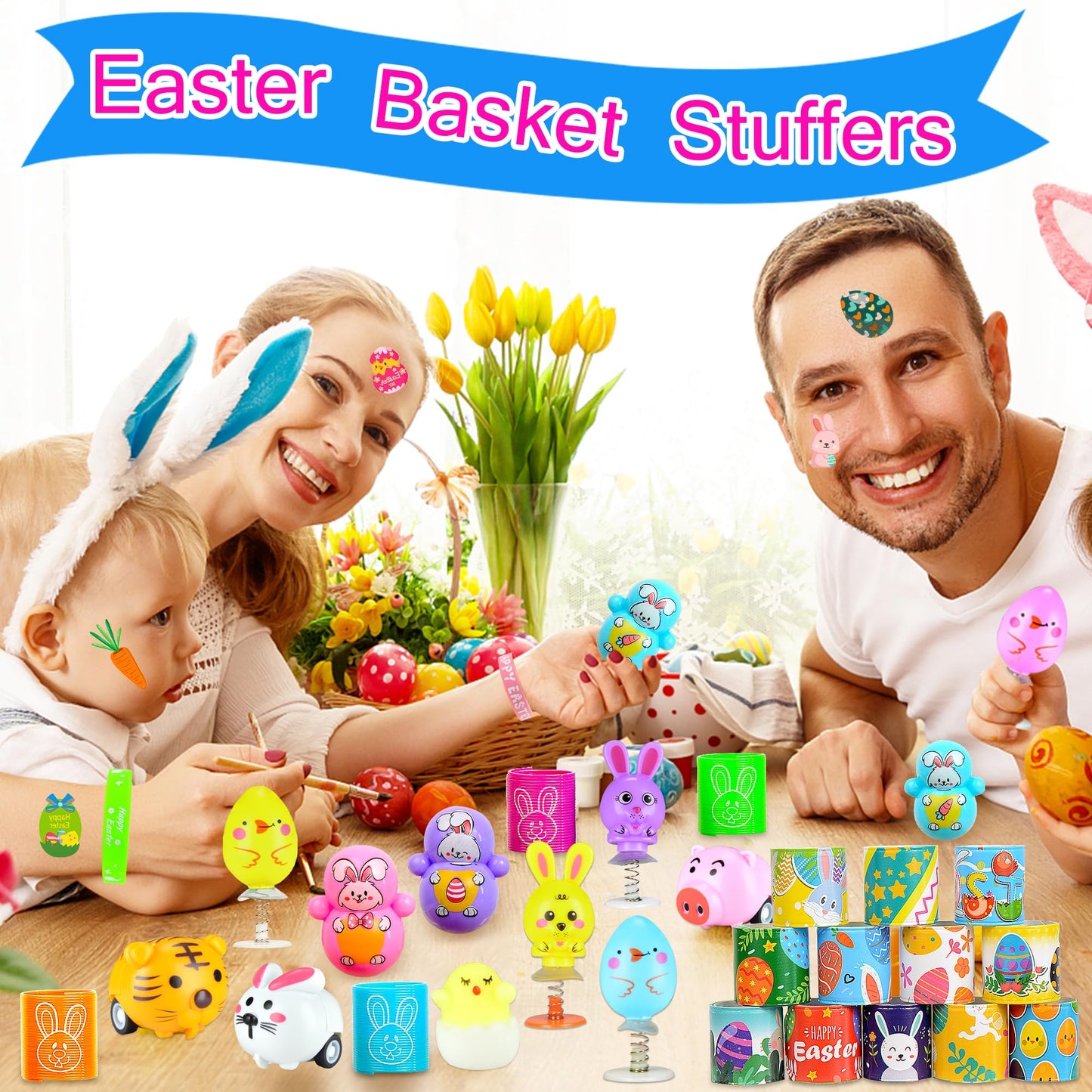 U-Goforst 100 Pack Easter Egg Fillers – Kids’ Party Favors & Egg Hunt Toys