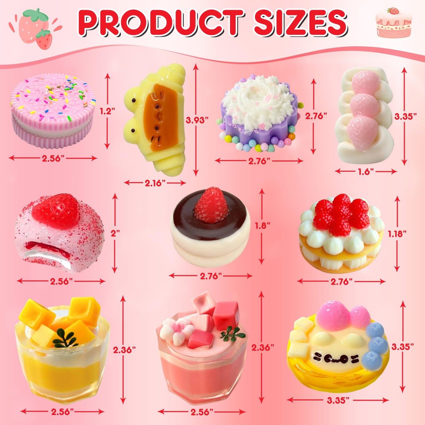 UGRASEA Taba Squishy 10Pack – Ultra-Realistic Dessert Toys for Sensory Fun & Stress Relief
