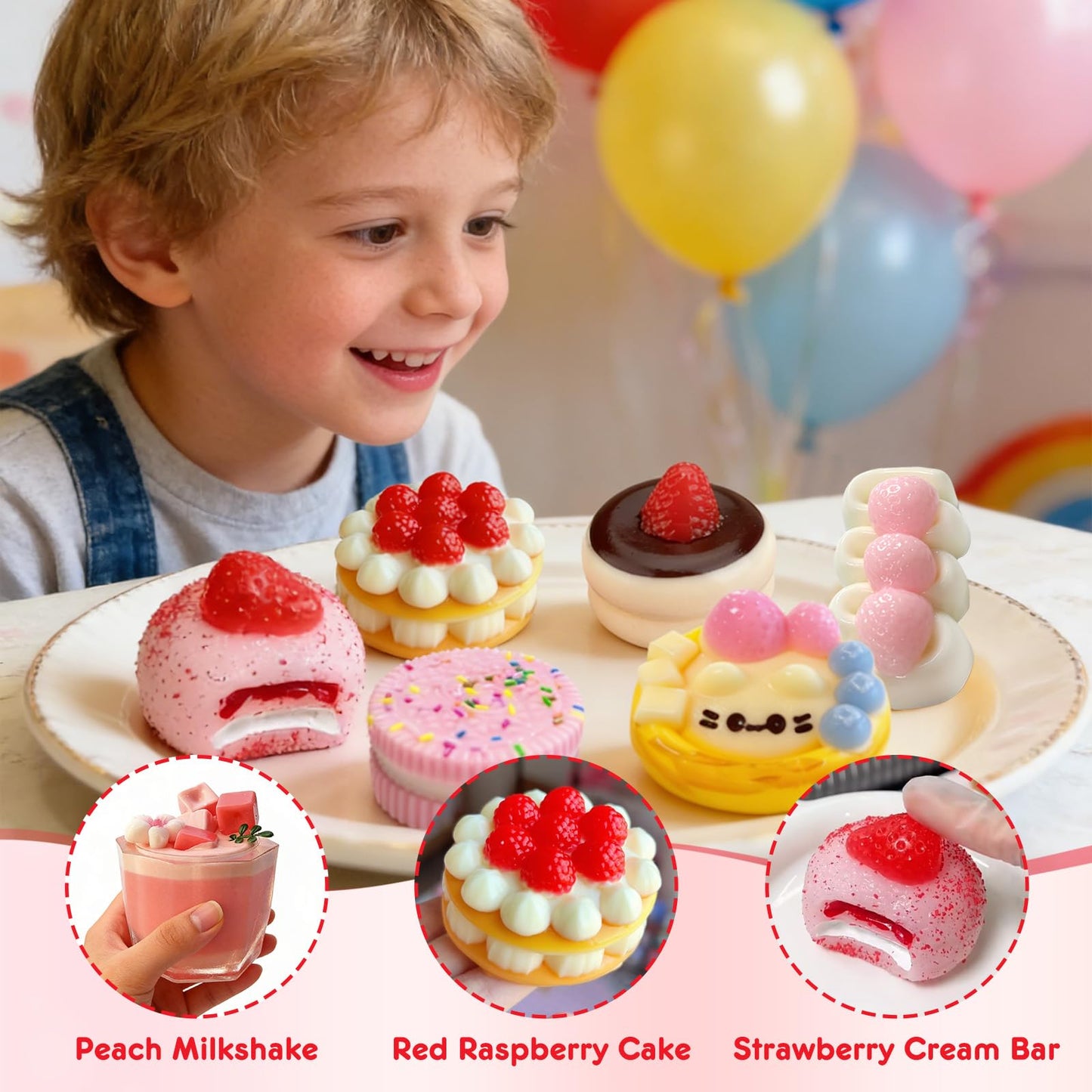 UGRASEA Taba Squishy 10Pack – Ultra-Realistic Dessert Toys for Sensory Fun & Stress Relief