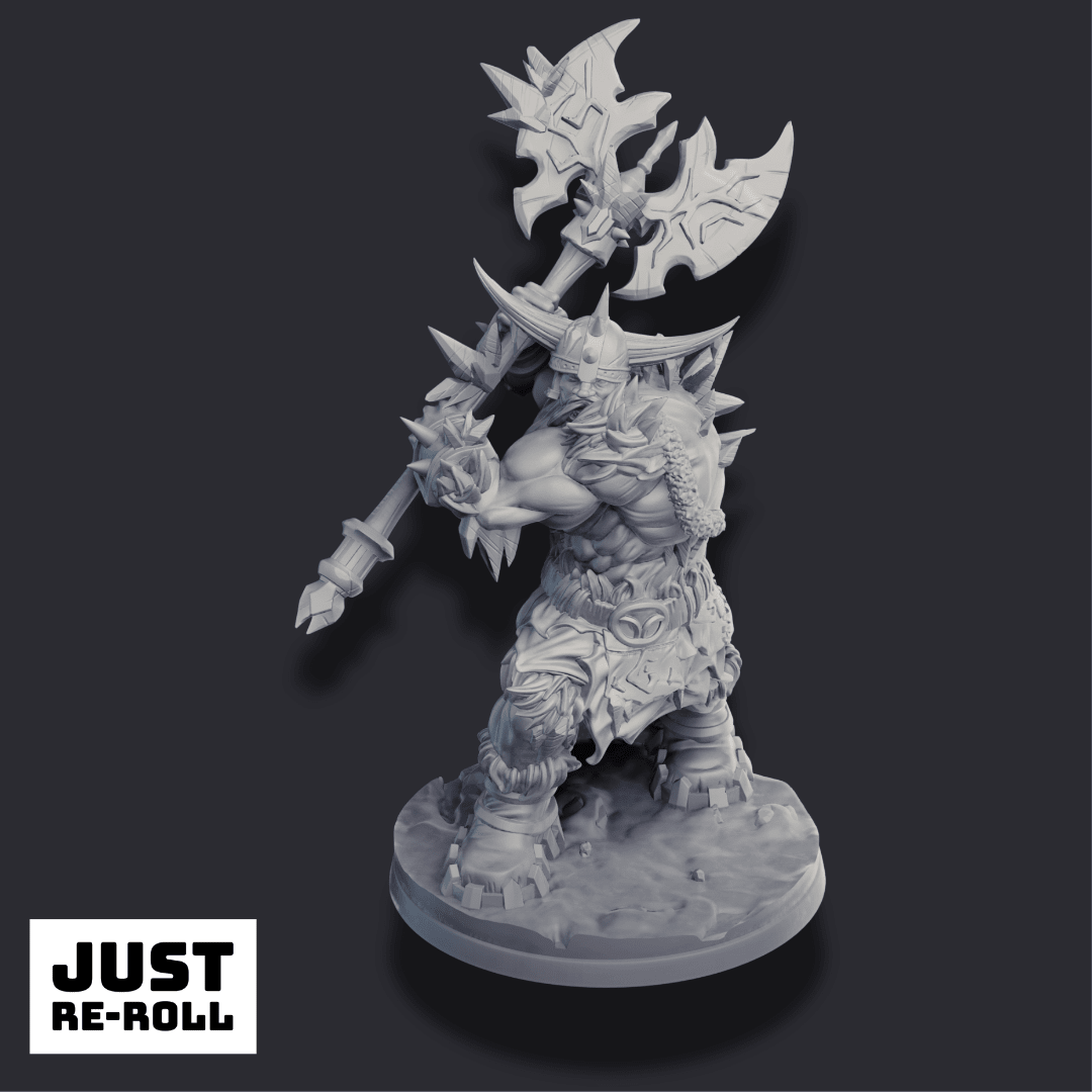 Ugrog the Frostlands Barbarian – 3D Printed Fantasy Miniature