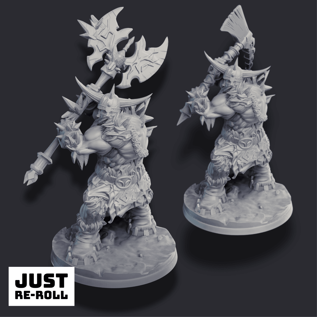 Ugrog the Frostlands Barbarian – 3D Printed Fantasy Miniature