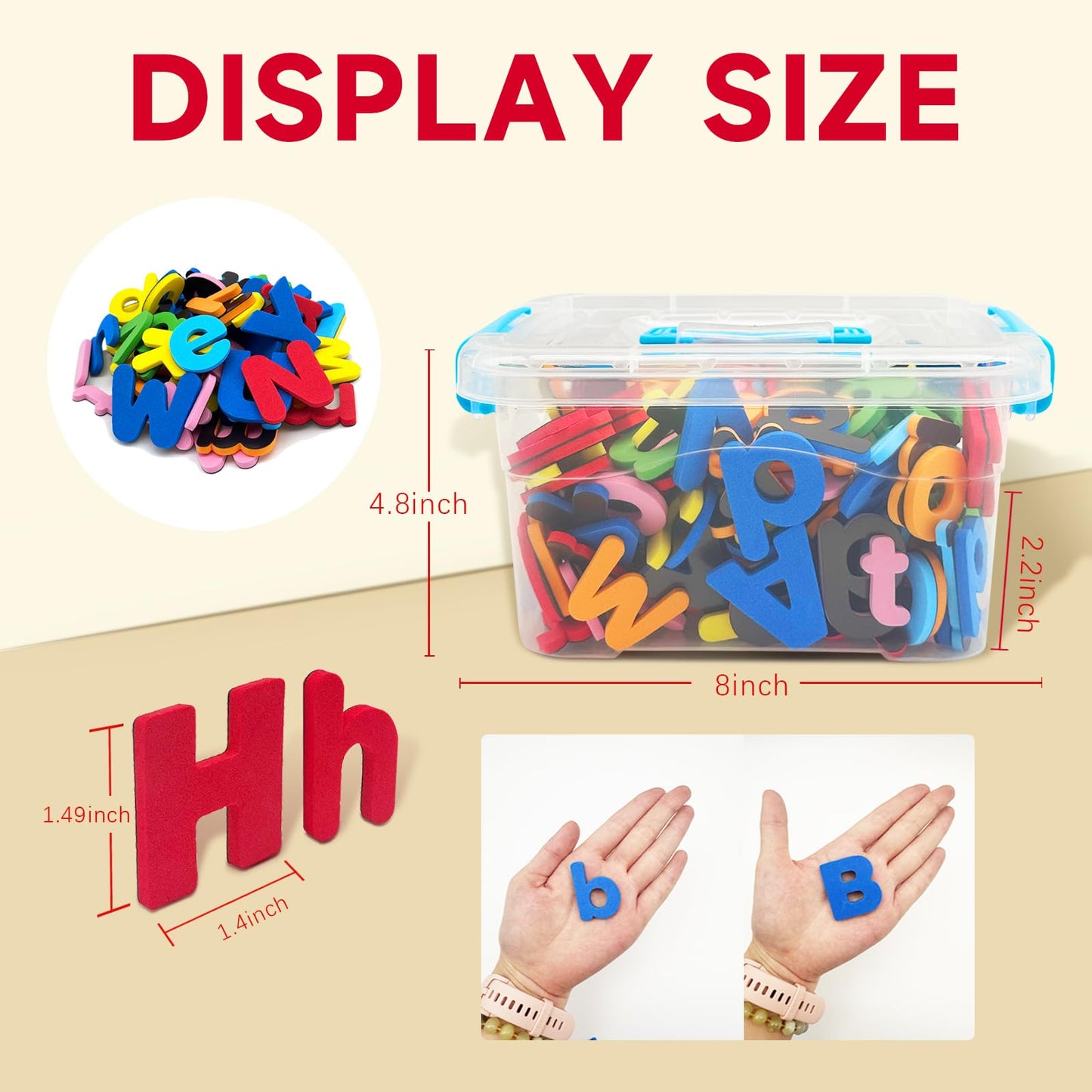 UJL Classroom Magnetic Alphabet Letters (238 Pcs) - Double-Sided Magnetic Board for Preschool & Toddler Learning