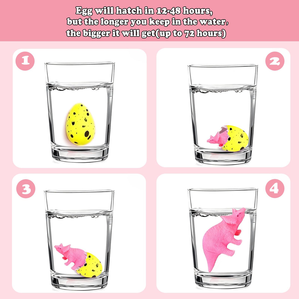 UJZJPEX 24-Pack Magic Hatching Dinosaur Eggs – Valentine Cards, Kids Gifts & Party Favors