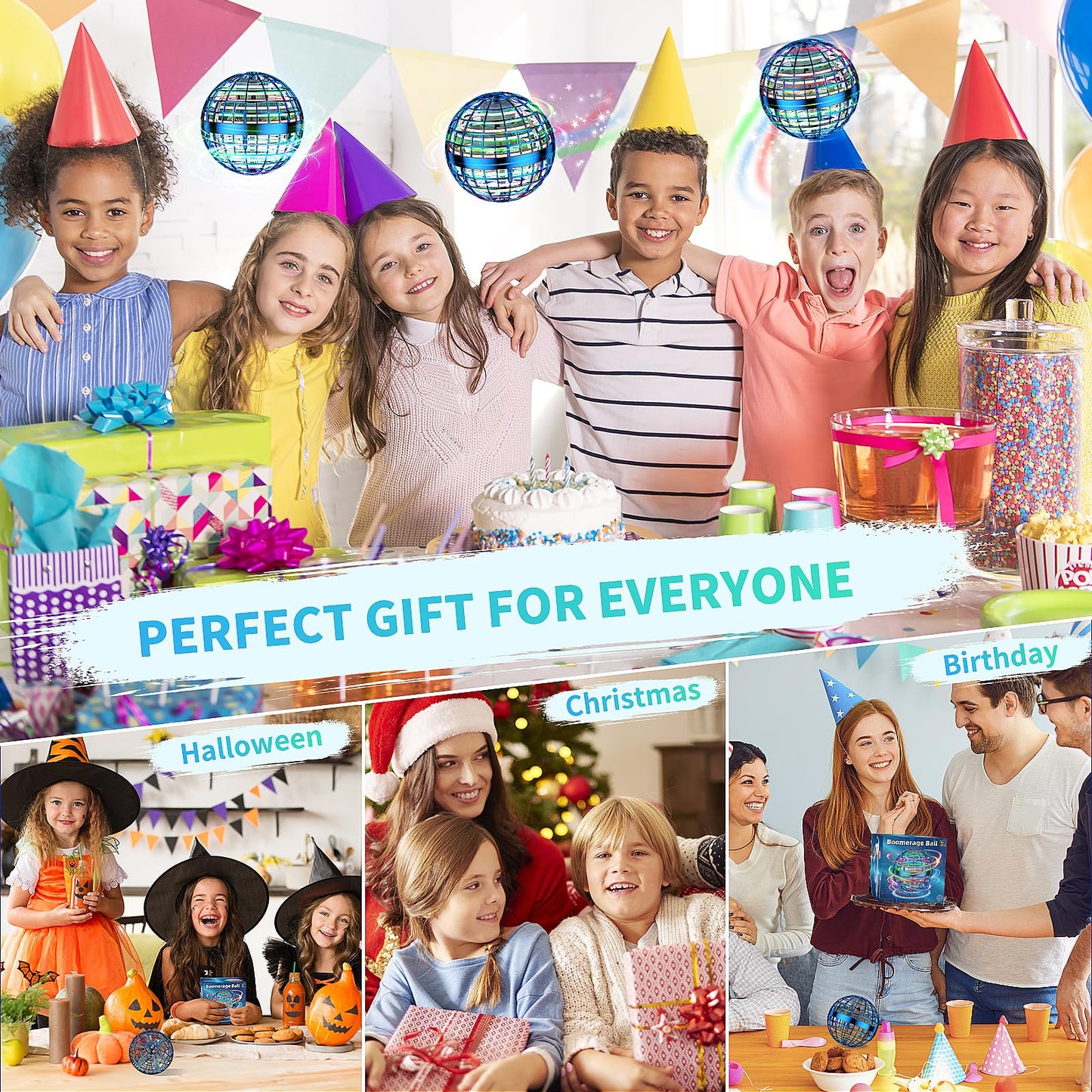Uladis 2025 AI Flying Orb Ball – Galaxy Boomerang Hover Drone for Kids & Teens