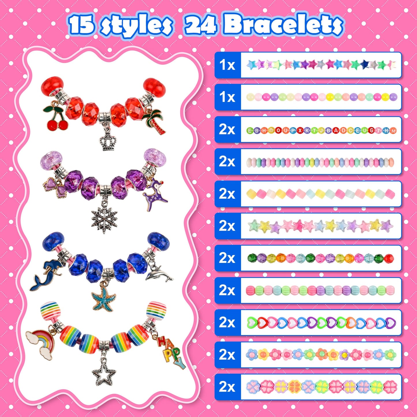 Ulema 24Pack Bracelet Kit – DIY Jewelry Making & Party Favors Gift Box