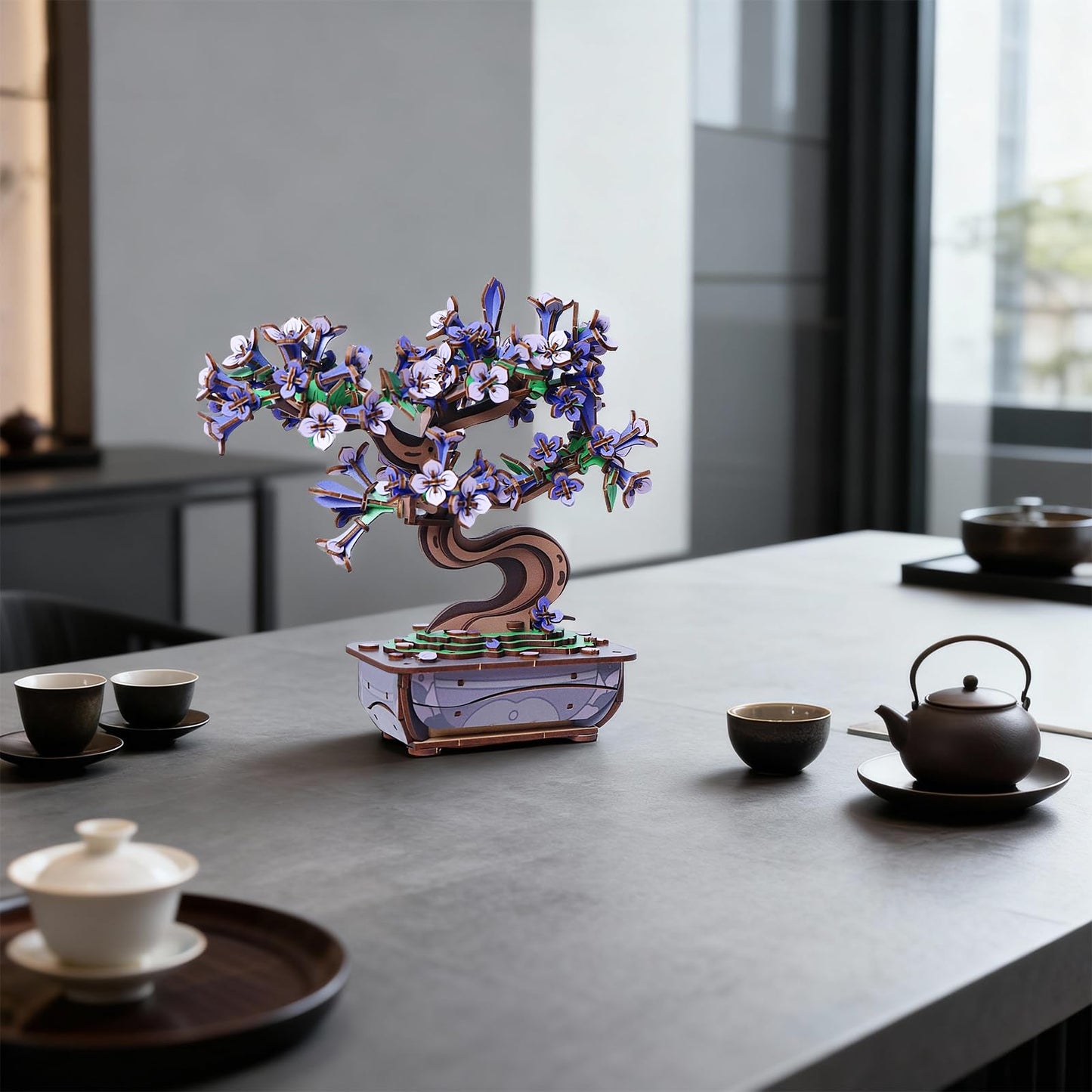 Ulieer 3D Wooden Flower Puzzle for Adults – Bonsai DIY Craft Kit & Home Decor