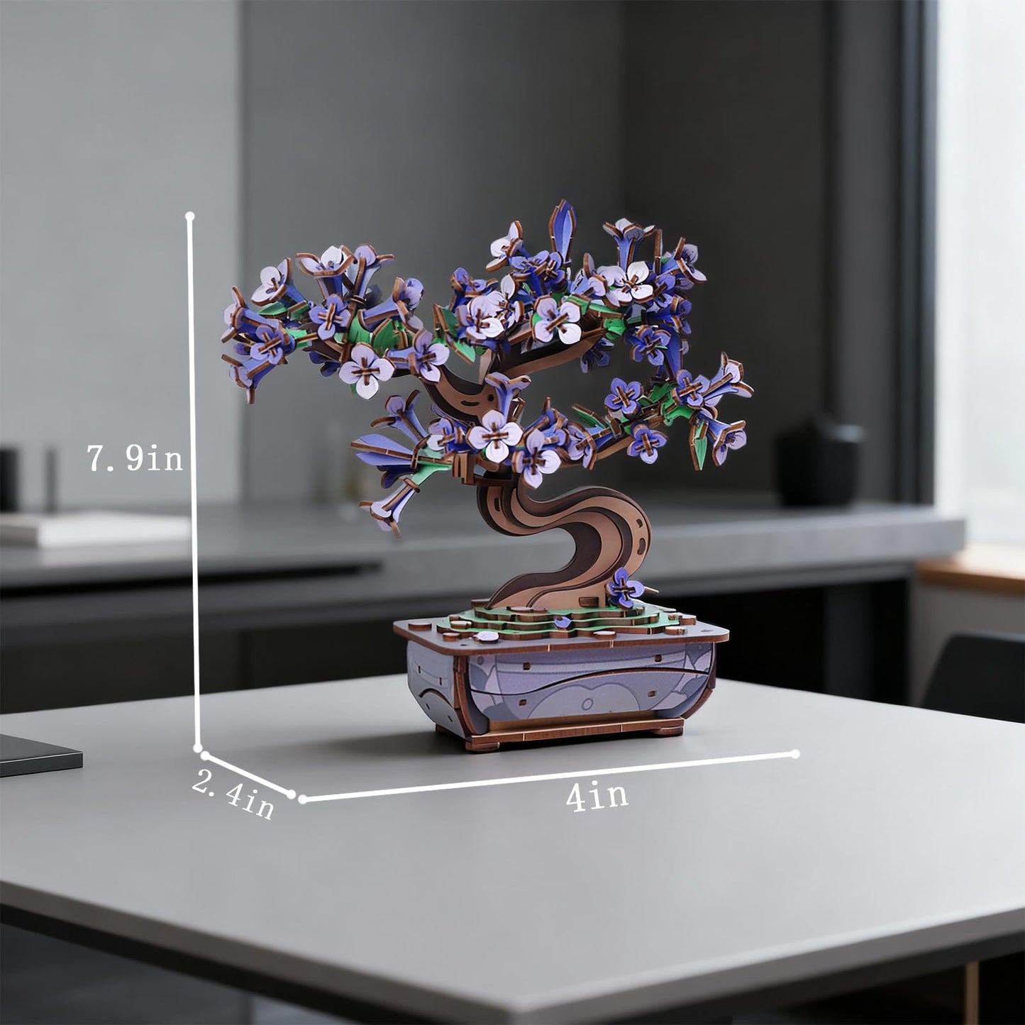 Ulieer 3D Wooden Flower Puzzle for Adults – Bonsai DIY Craft Kit & Home Decor
