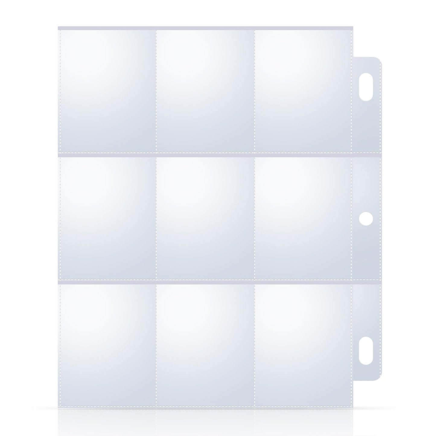 ULLTOON 40-Pack 9-Pocket Double-Sided Card Sleeves – 3-Ring Binder Page Protectors for Sports, Trading & Game Cards