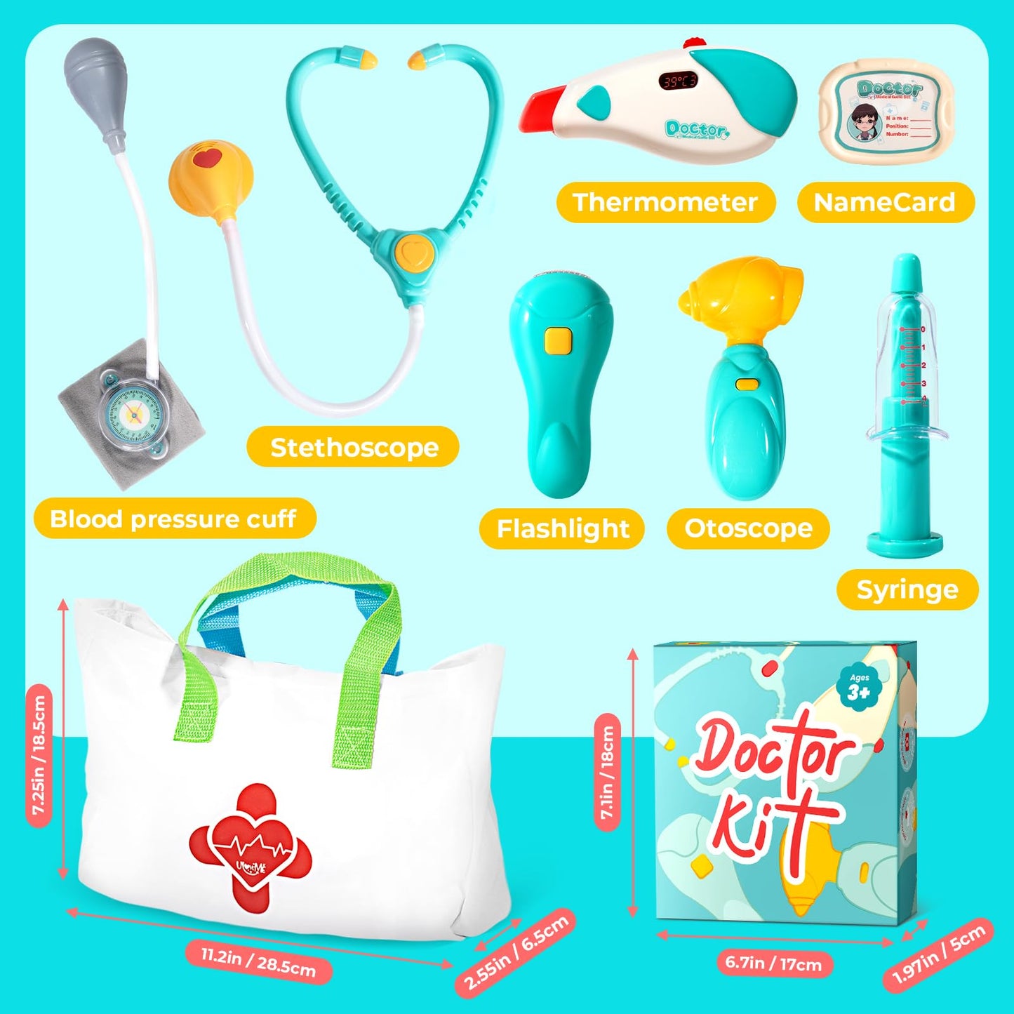 ULOVEME Doctor Kit for Toddlers 3-5 – Pretend Play Medical Set