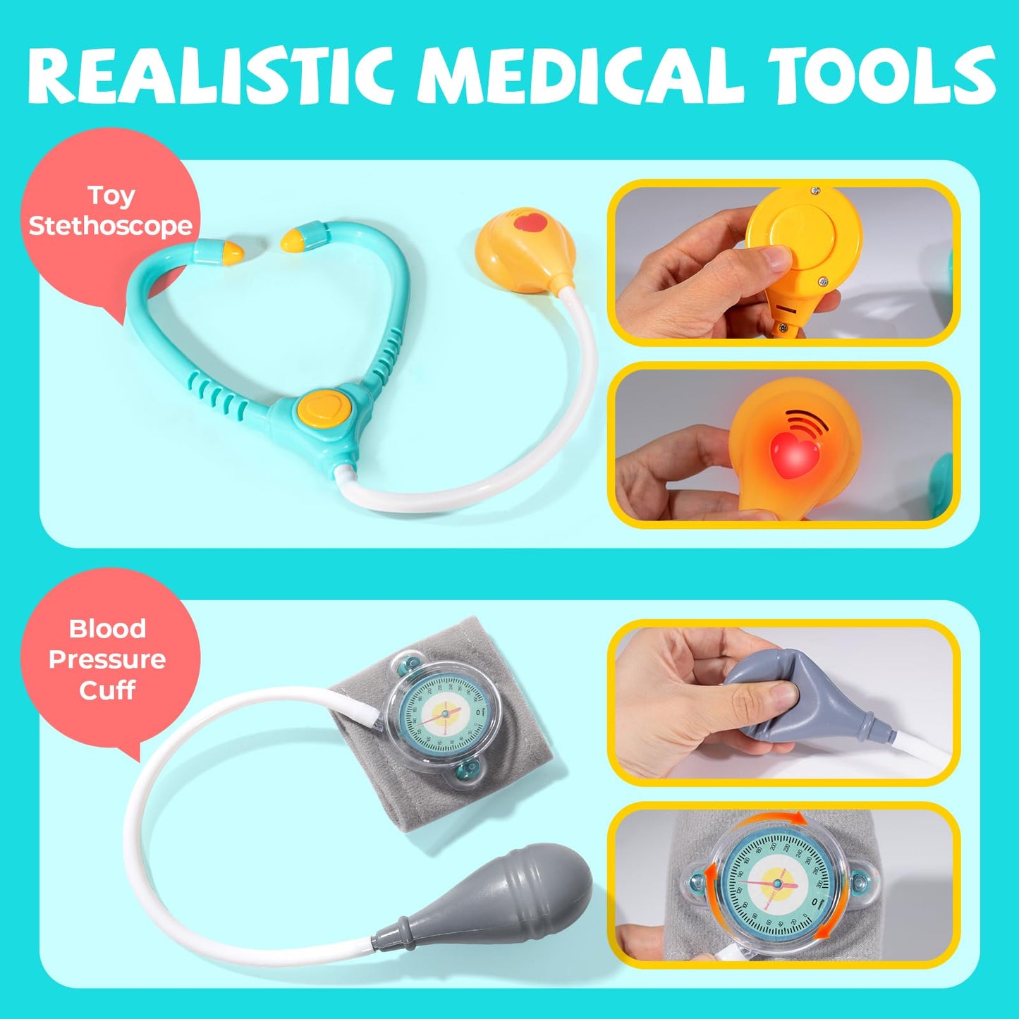 ULOVEME Doctor Kit for Toddlers 3-5 – Pretend Play Medical Set
