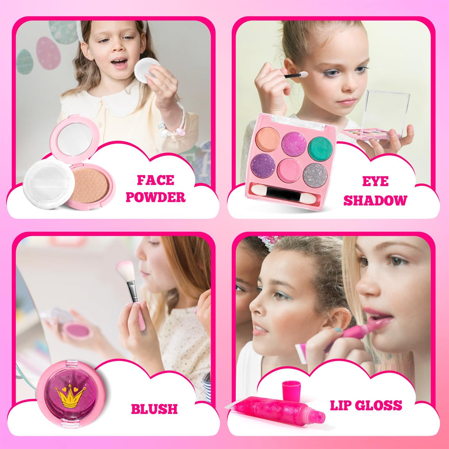 ULOVEME Kids Washable Unicorn Makeup Kit for Girls Aged 4-6 with Small Coin Purse – Real, Non-Toxic Toy Gift Set (Umicorn v2)