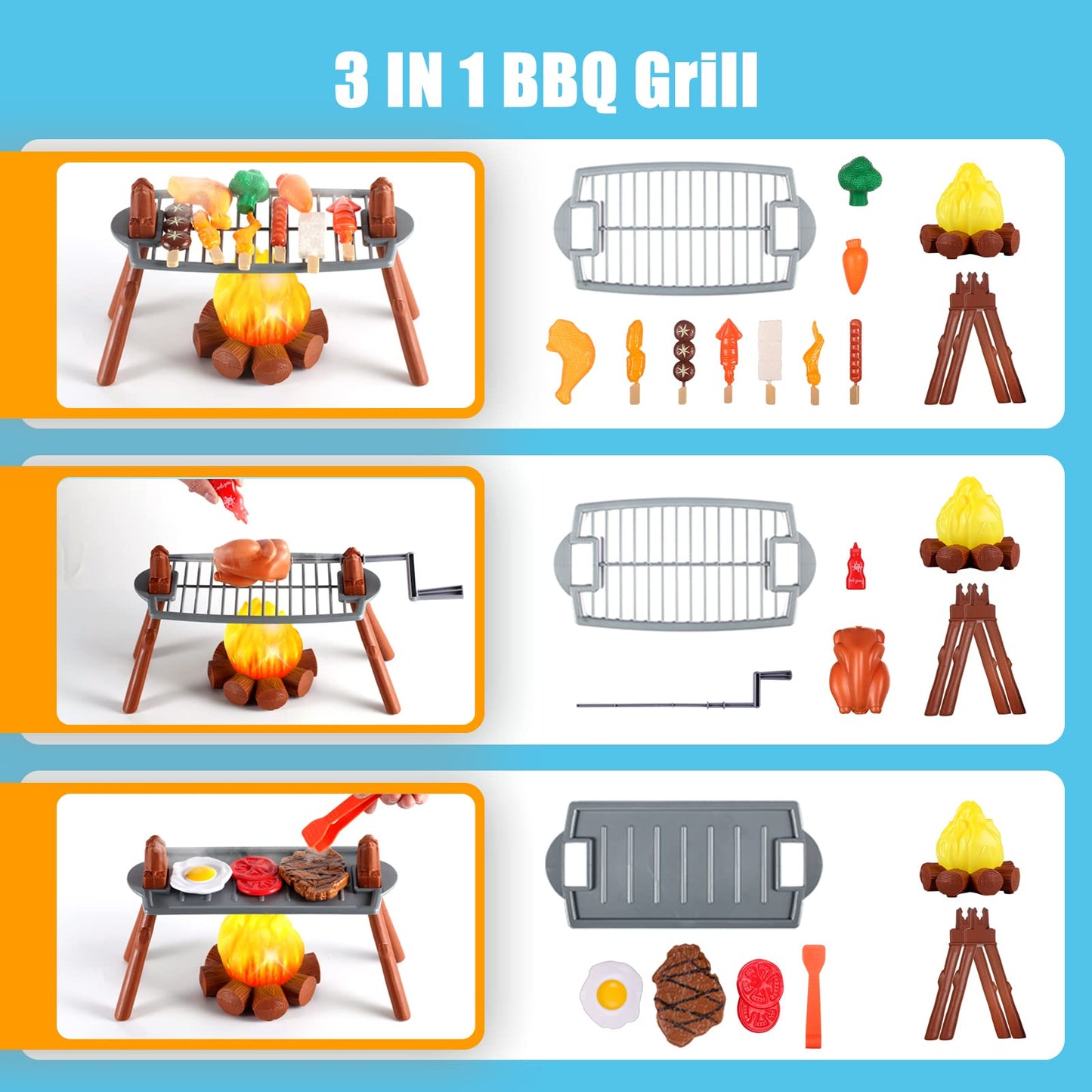 ULOVEME Kids Camping Set for 2 Toddlers — Pop-Up Tent & 34-Piece Playset