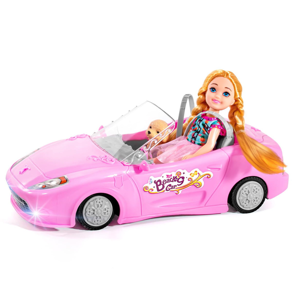 ULOVEME 2.4GHz RC Car for Girls – 1:18 Pink Doll Seat & Easy Control