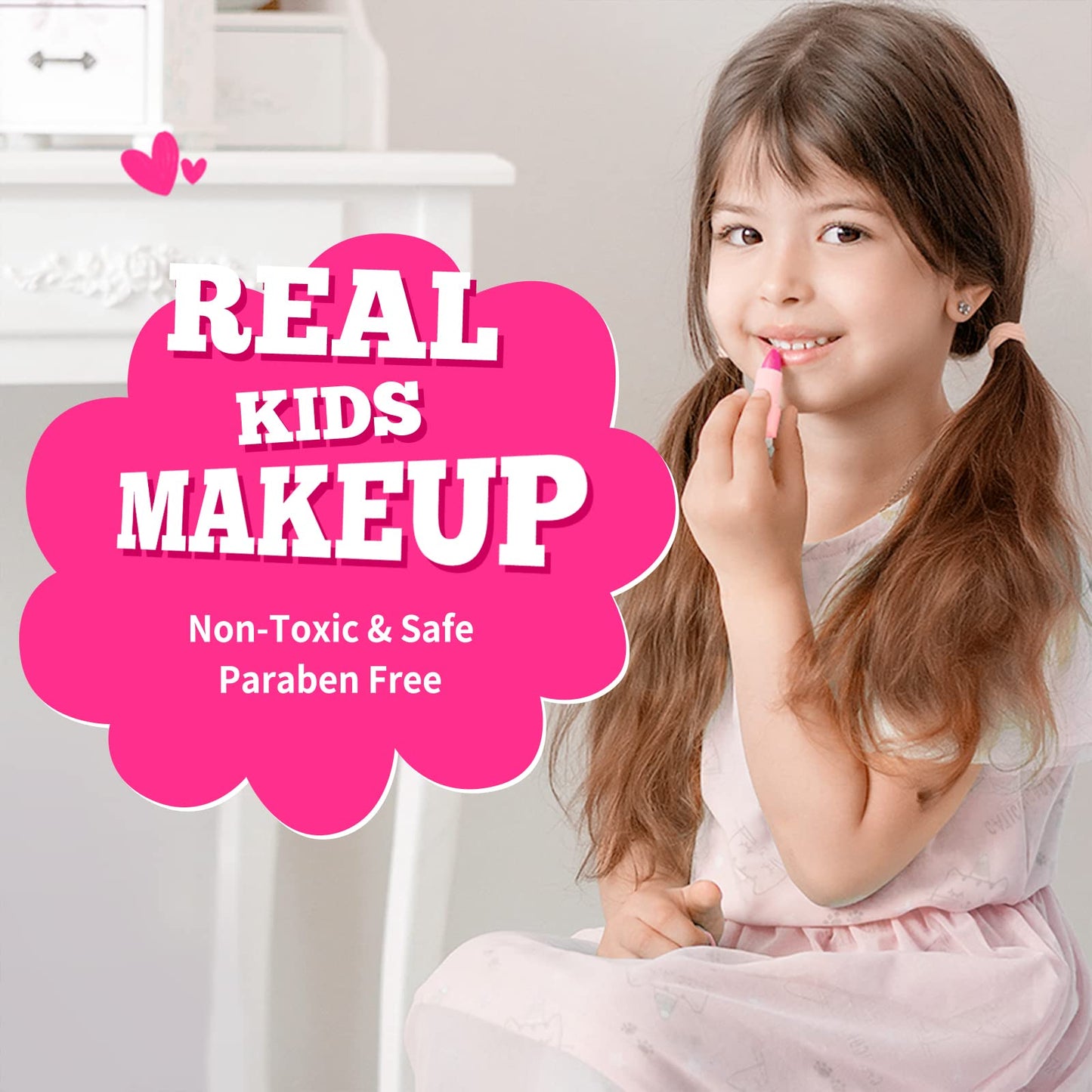ULOVEME Kids Washable Unicorn Makeup Kit for Girls Aged 4-6 with Small Coin Purse – Real, Non-Toxic Toy Gift Set (Umicorn v2)
