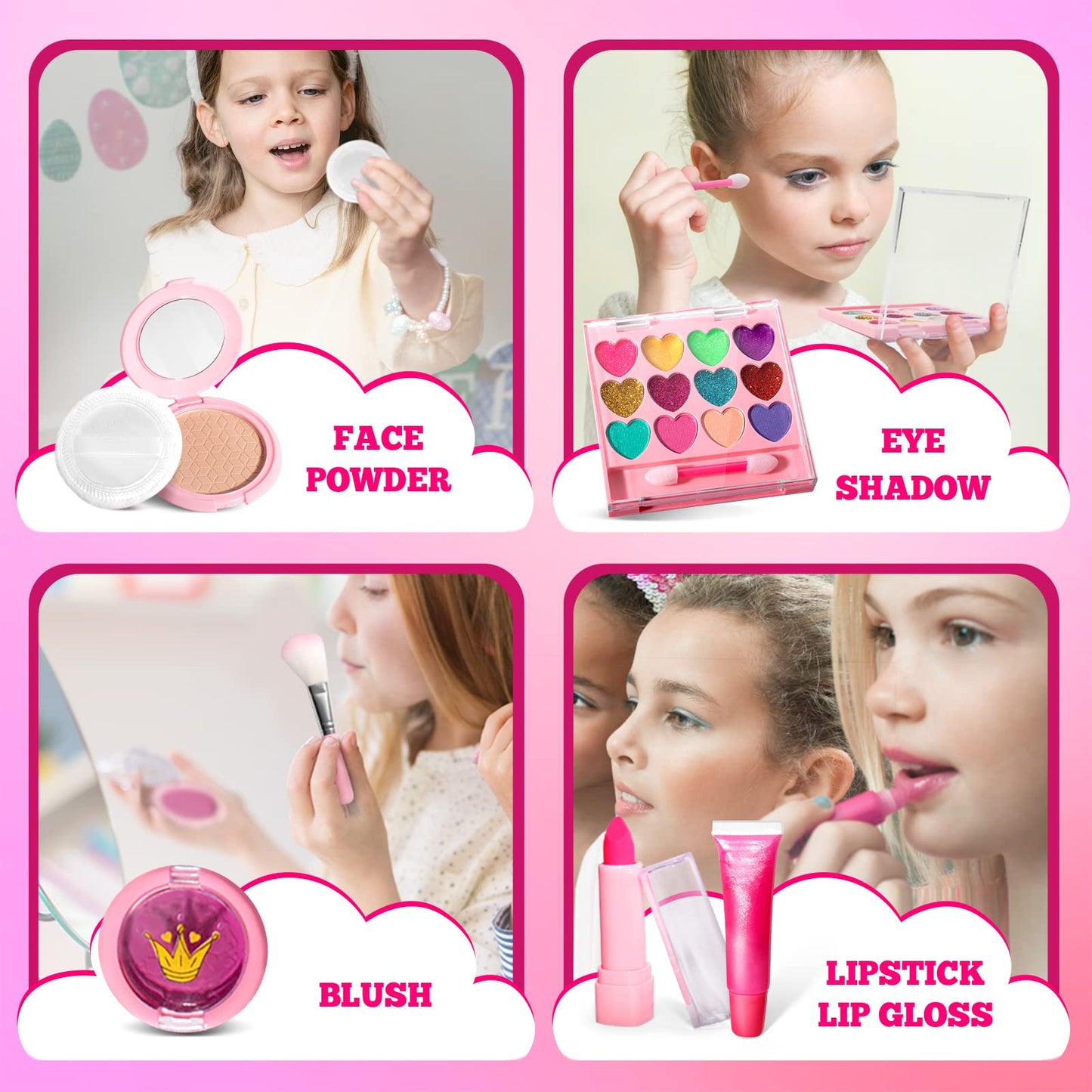 ULOVEME Kids Real Makeup Kit – Non-Toxic, Washable Unicorn Toy Gift (Sparkle Umicorn)