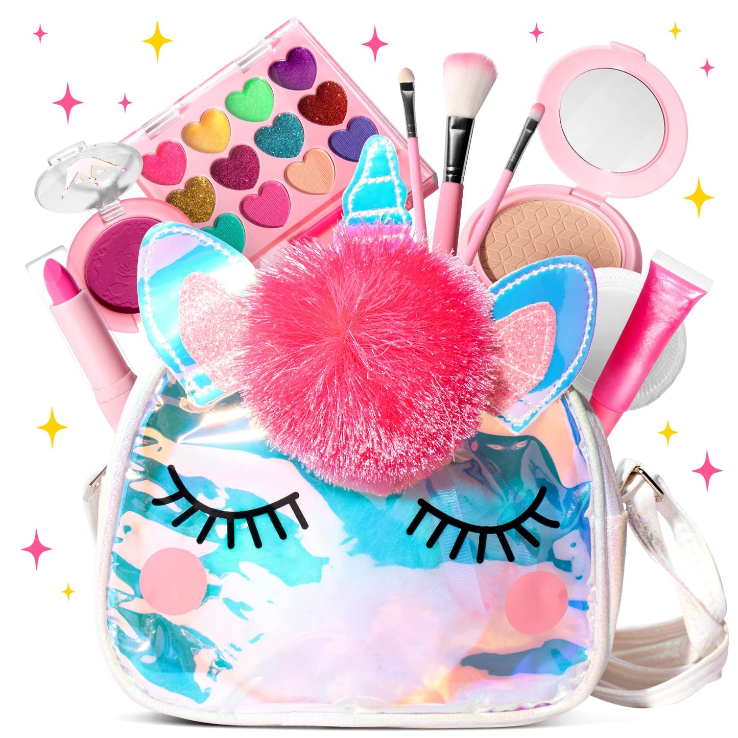 ULOVEME Kids Real Makeup Kit – Non-Toxic, Washable Unicorn Toy Gift (Sparkle Umicorn)