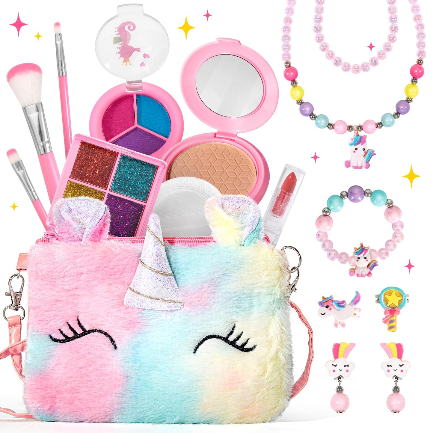 ULOVEME Kids Real Makeup Kit — Safe, Washable, Non-Toxic Unicorn Toy