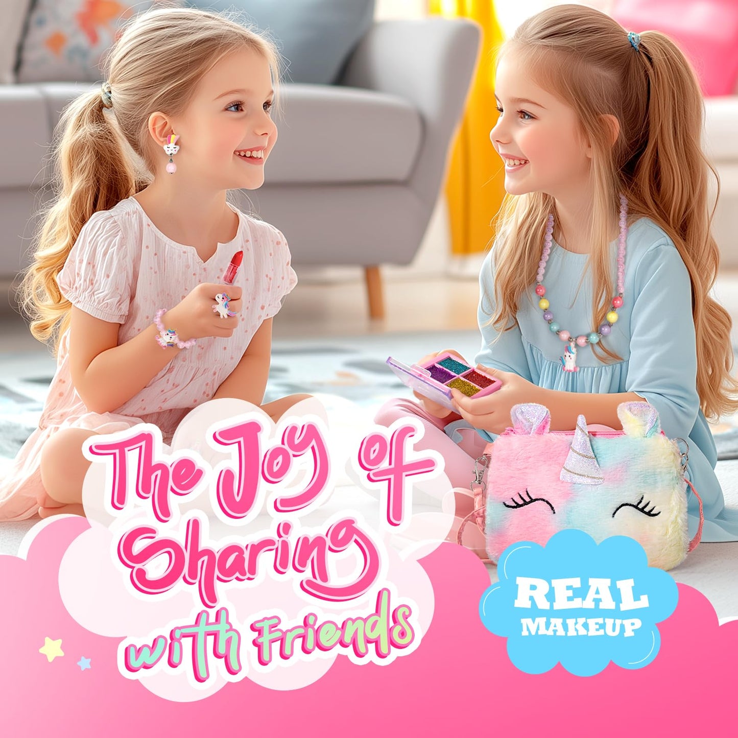 ULOVEME Kids Real Makeup Kit — Safe, Washable, Non-Toxic Unicorn Toy