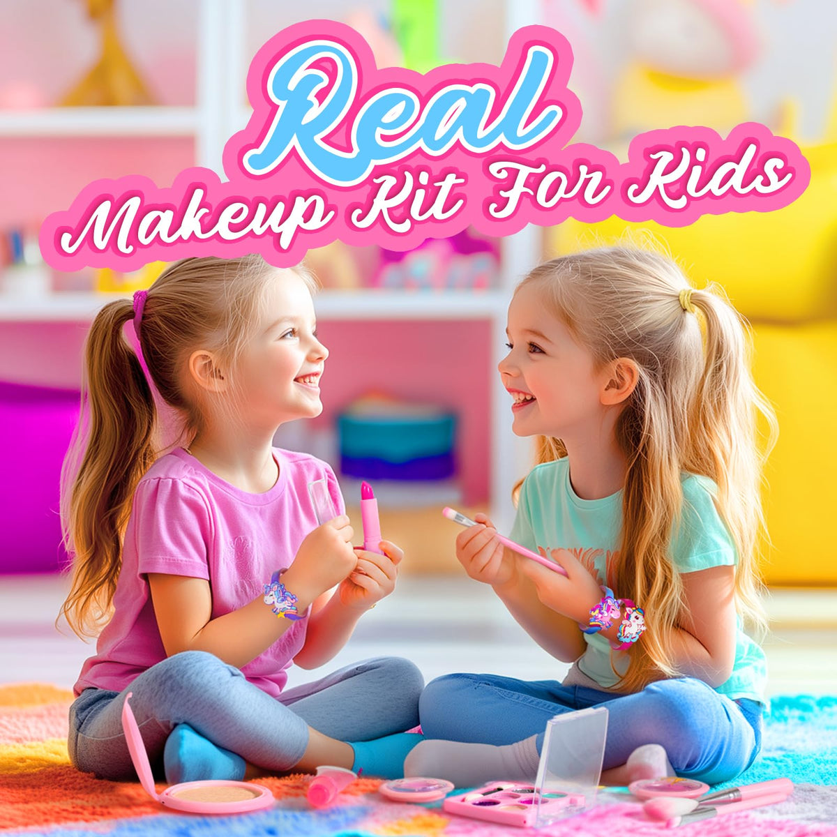 ULOVEME Kids Real Makeup Kit – Safe, Washable Unicorn-Themed Toy Makeup for Girls