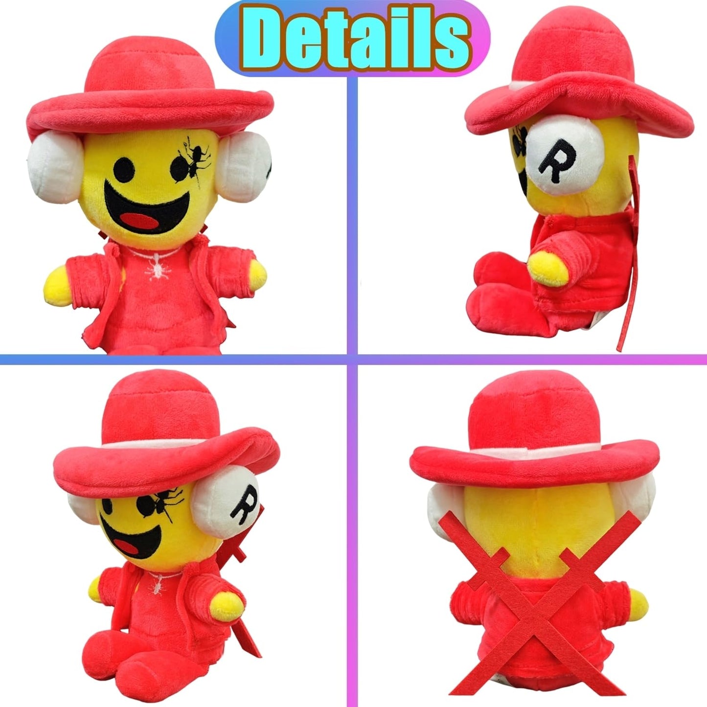 ULTHOOL Steal a Brainrot Plush – 9.8 inch Adorable Brainrot 67 Collectible Plush Gift for Fans (RedYellow)