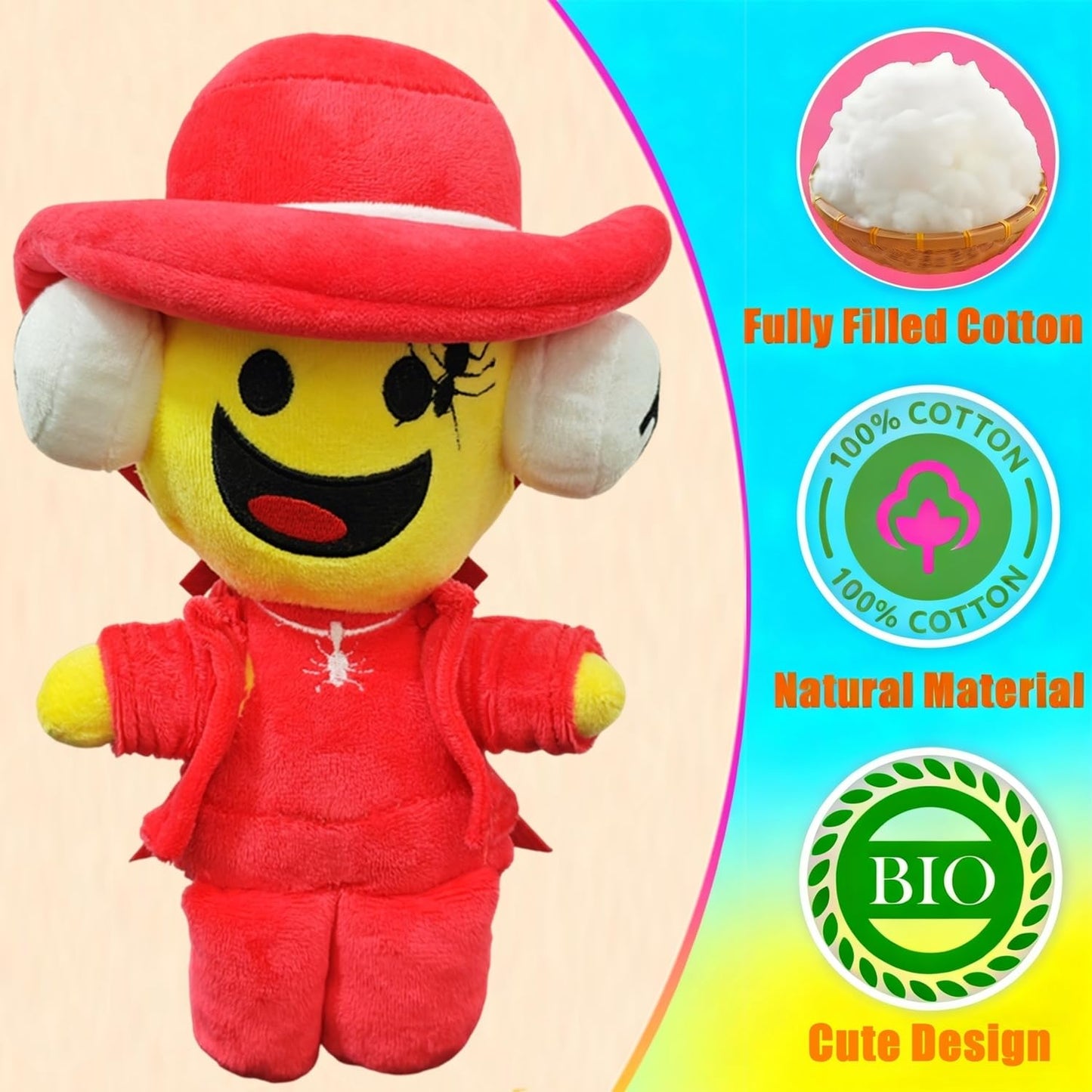 ULTHOOL Steal a Brainrot Plush – 9.8 inch Adorable Brainrot 67 Collectible Plush Gift for Fans (RedYellow)