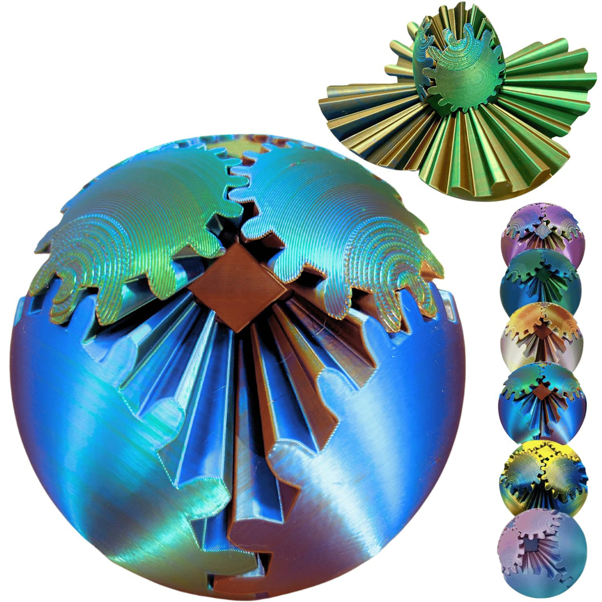 ULTHOOL Gear Ball – 3D Printed Spin Fidget Toy for Focus and Relaxation