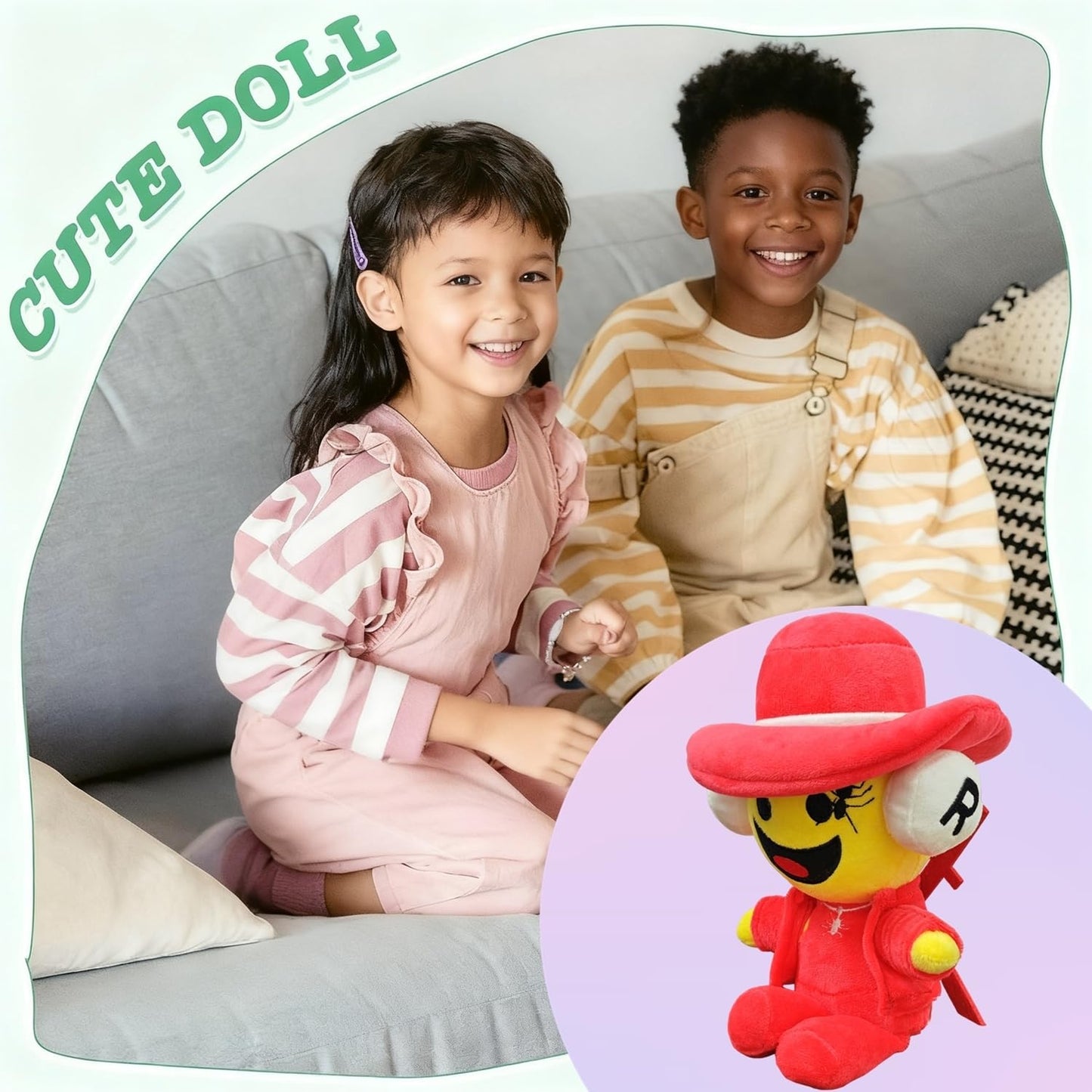 ULTHOOL Steal a Brainrot Plush – 9.8 inch Adorable Brainrot 67 Collectible Plush Gift for Fans (RedYellow)