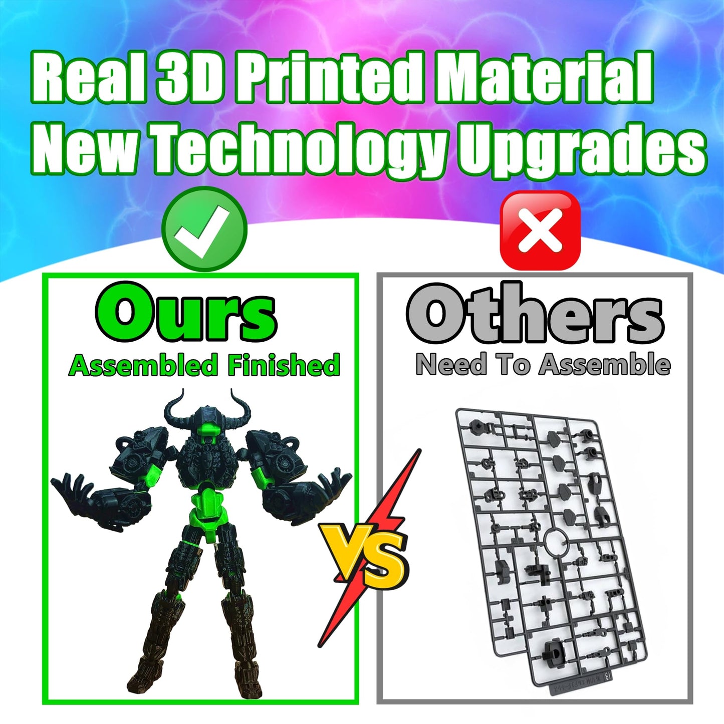 ULTHOOL Titan 13 Action Figure - Fully Articulated 3D Printed Robot