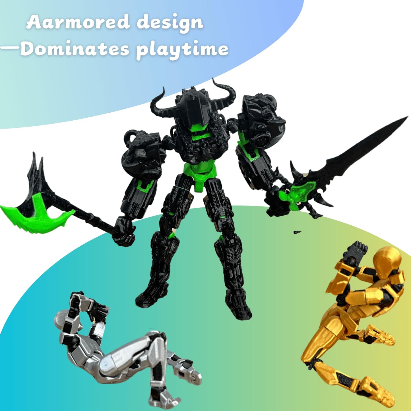 ULTHOOL Titan 13 Action Figure - Fully Articulated 3D Printed Robot