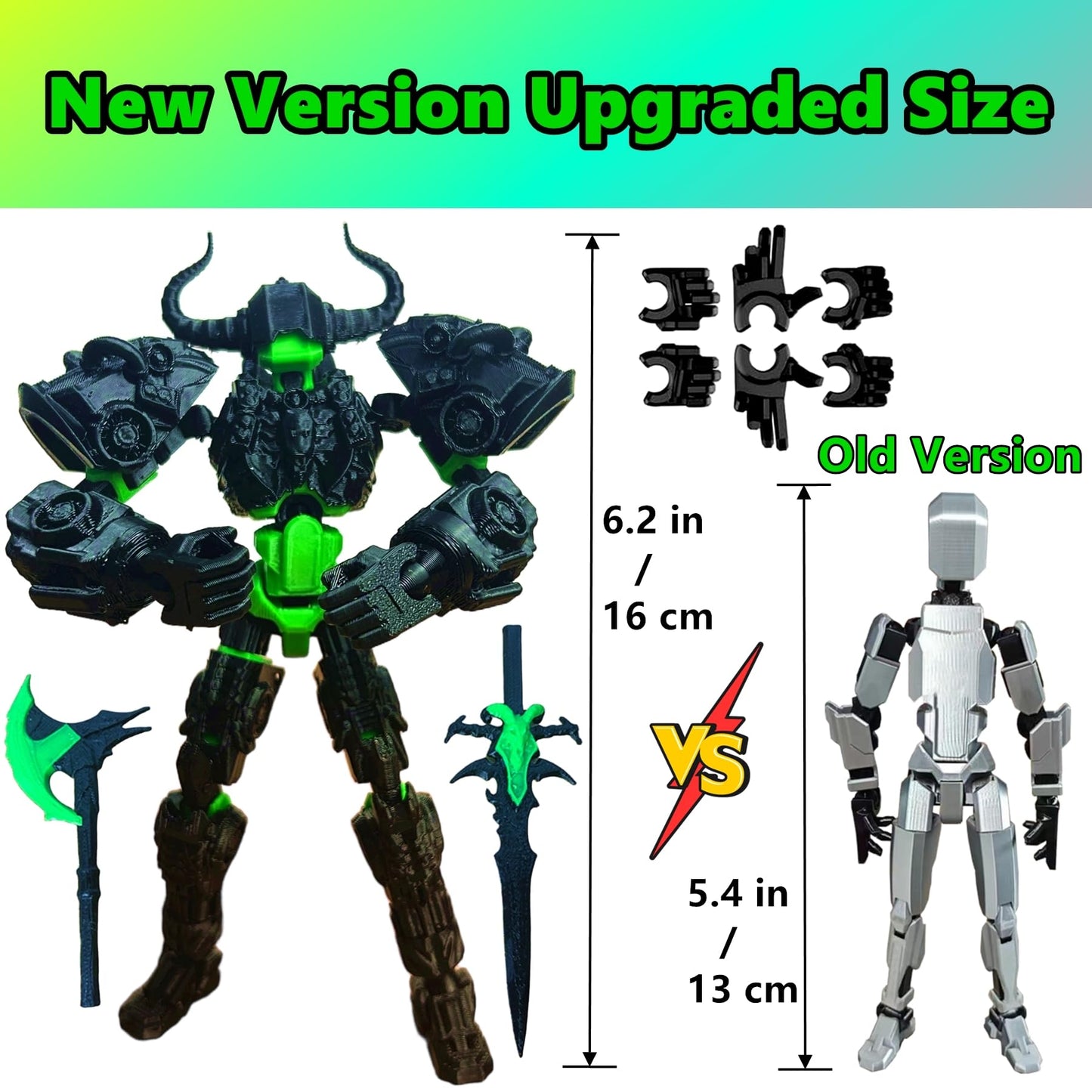 ULTHOOL Titan 13 Action Figure - Fully Articulated 3D Printed Robot
