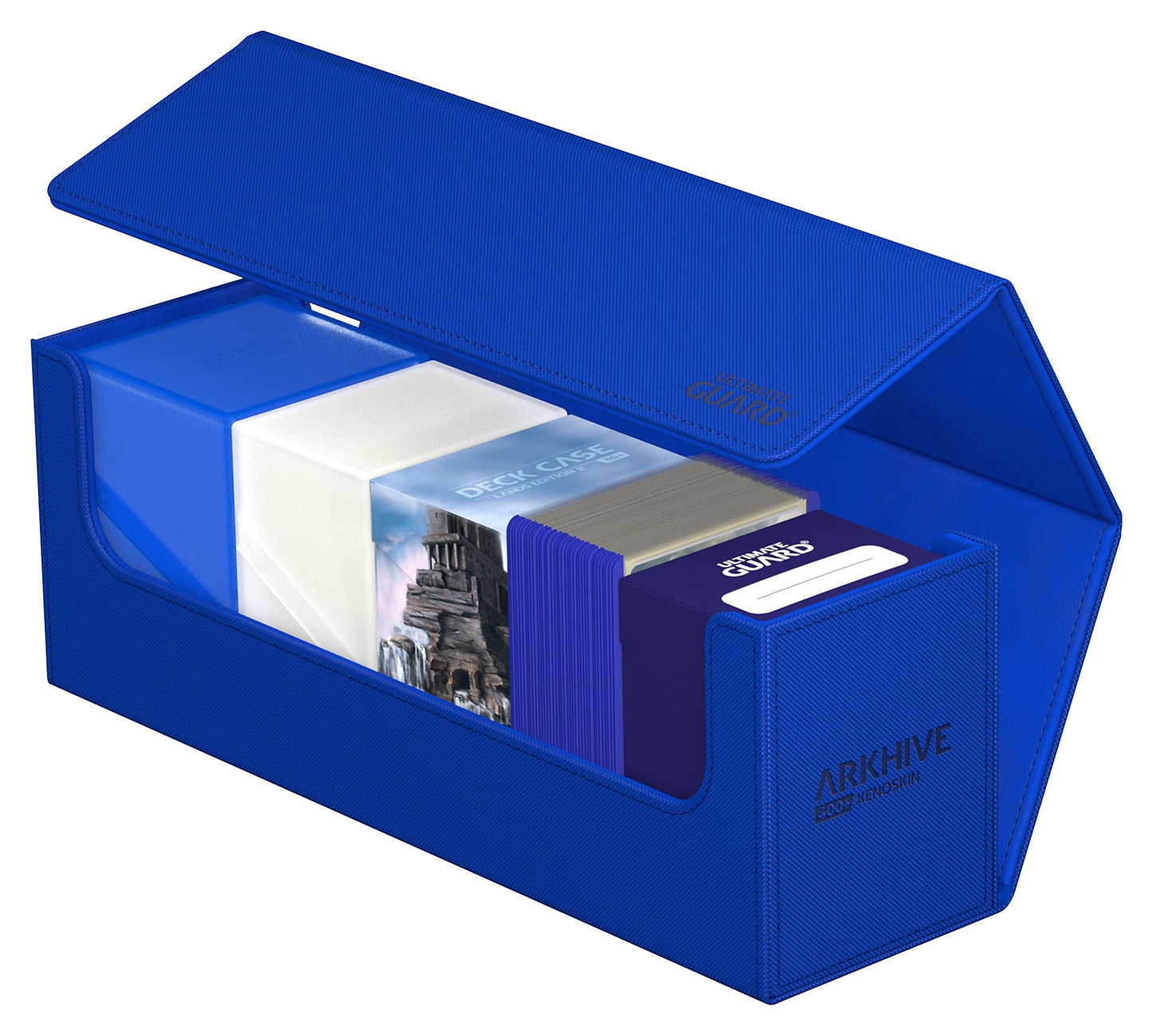 Ultimate Guard Arkhive 400+ Deck Case Blue – 400 Double-Sleeved or 500 Single-Sleeved Cards, Magnetic Closure