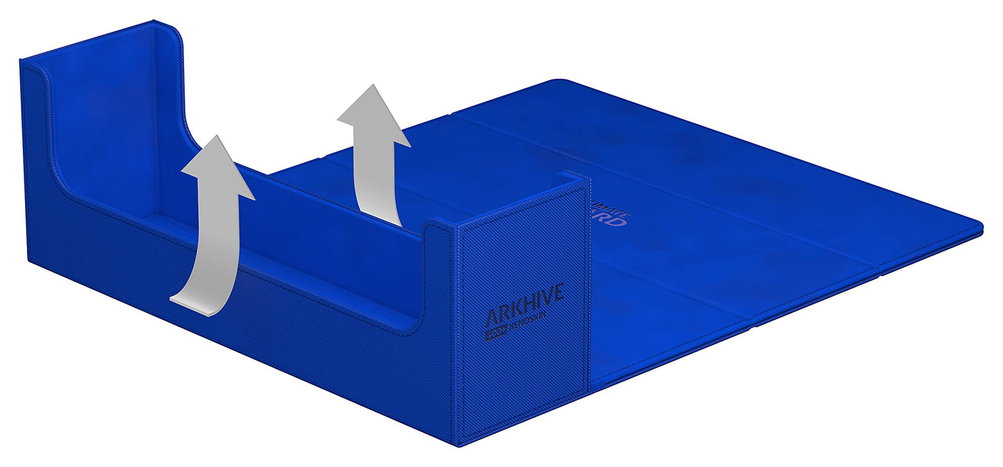 Ultimate Guard Arkhive 400+ Deck Case Blue – 400 Double-Sleeved or 500 Single-Sleeved Cards, Magnetic Closure