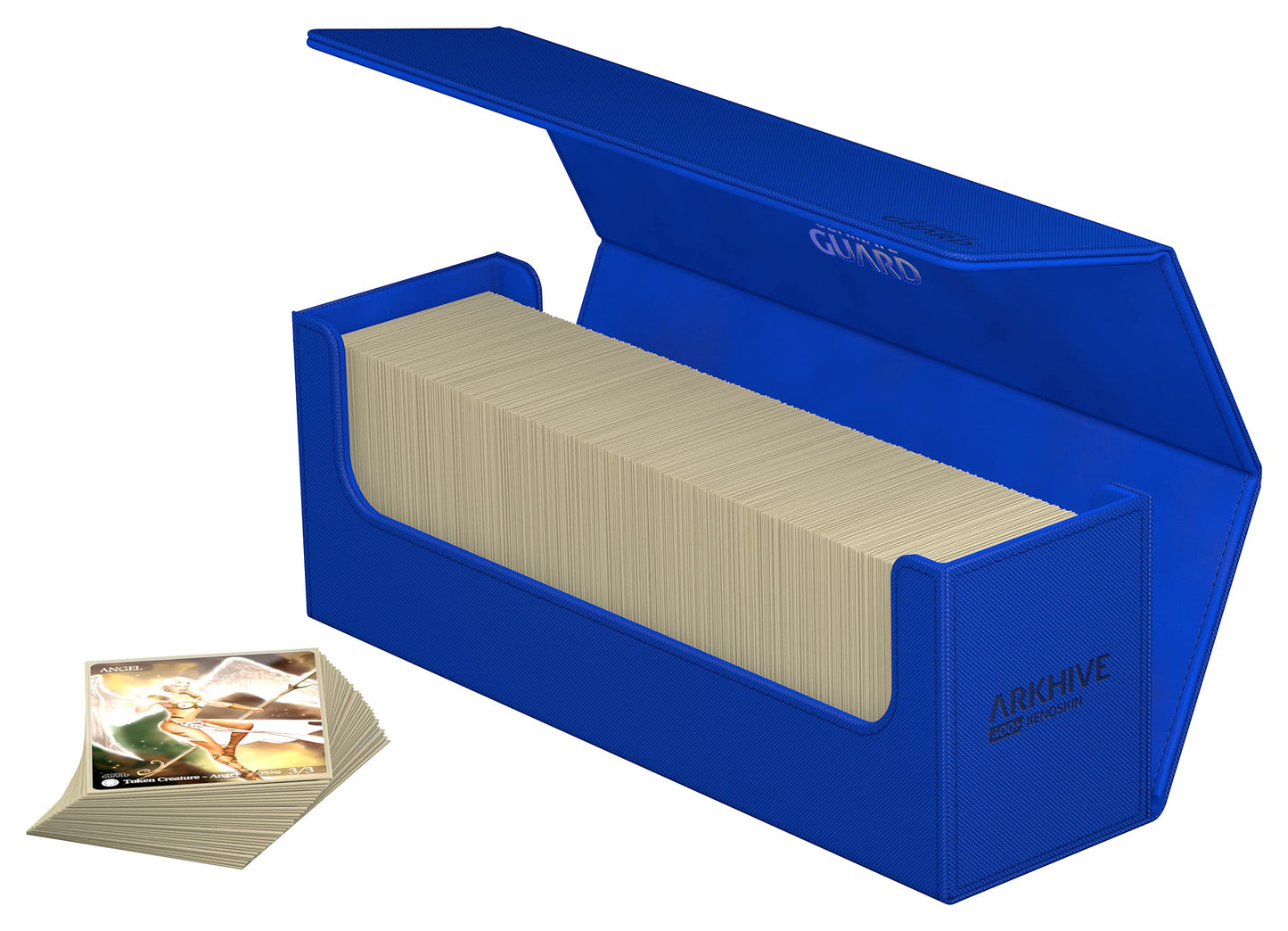 Ultimate Guard Arkhive 400+ Deck Case Blue – 400 Double-Sleeved or 500 Single-Sleeved Cards, Magnetic Closure