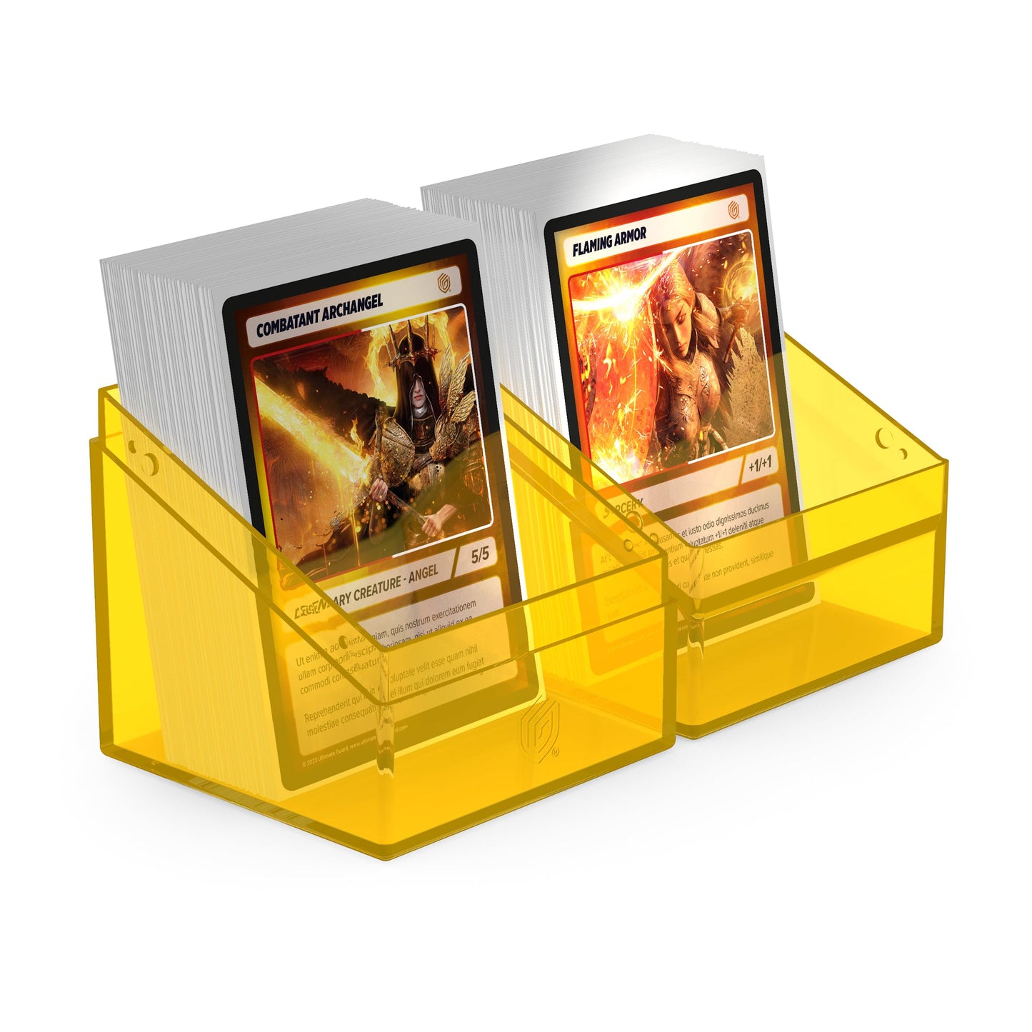 Ultimate Guard Boulder 100+ Clear Deck Case – Amber, Secure & Durable Storage for 100 Double-Sleeved TCG Cards