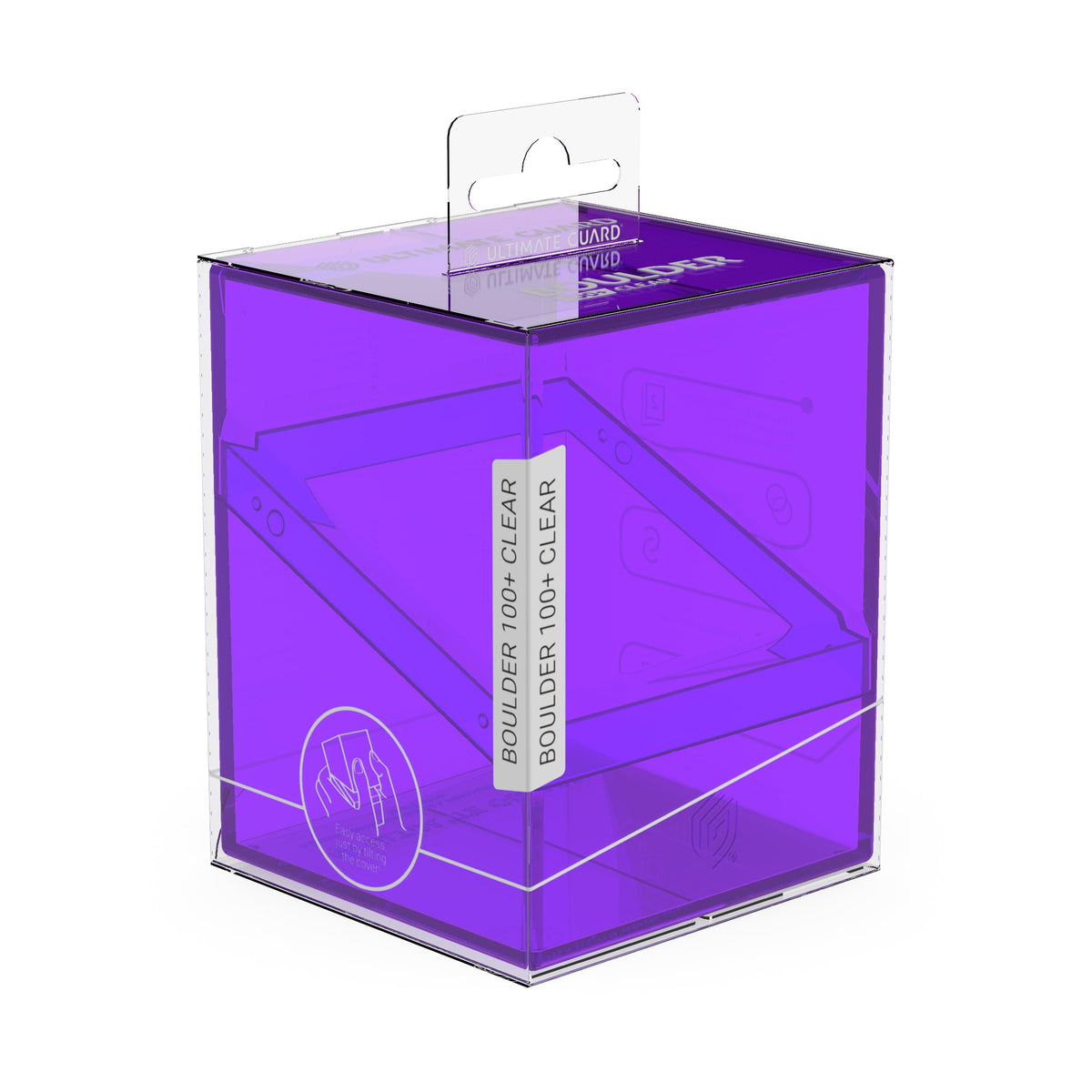 Ultimate Guard Boulder 100+ Clear Deck Case – Amethyst | Secure & Durable Card Storage